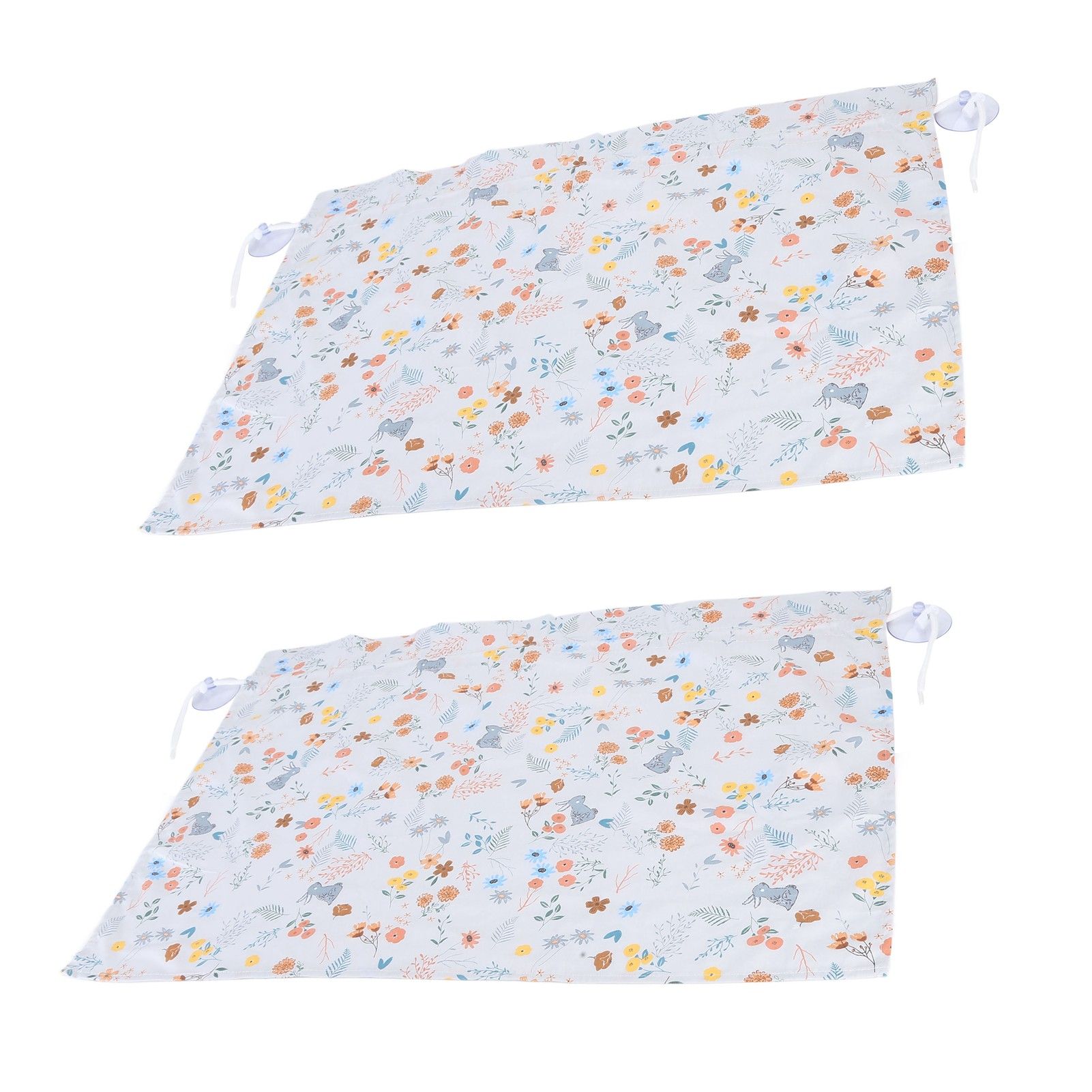 2PCS Simple Style Sunshade Curtain Adjustable Car Side Window Curtain Cute Car Curtain with Suction CupType 2 - Image 6