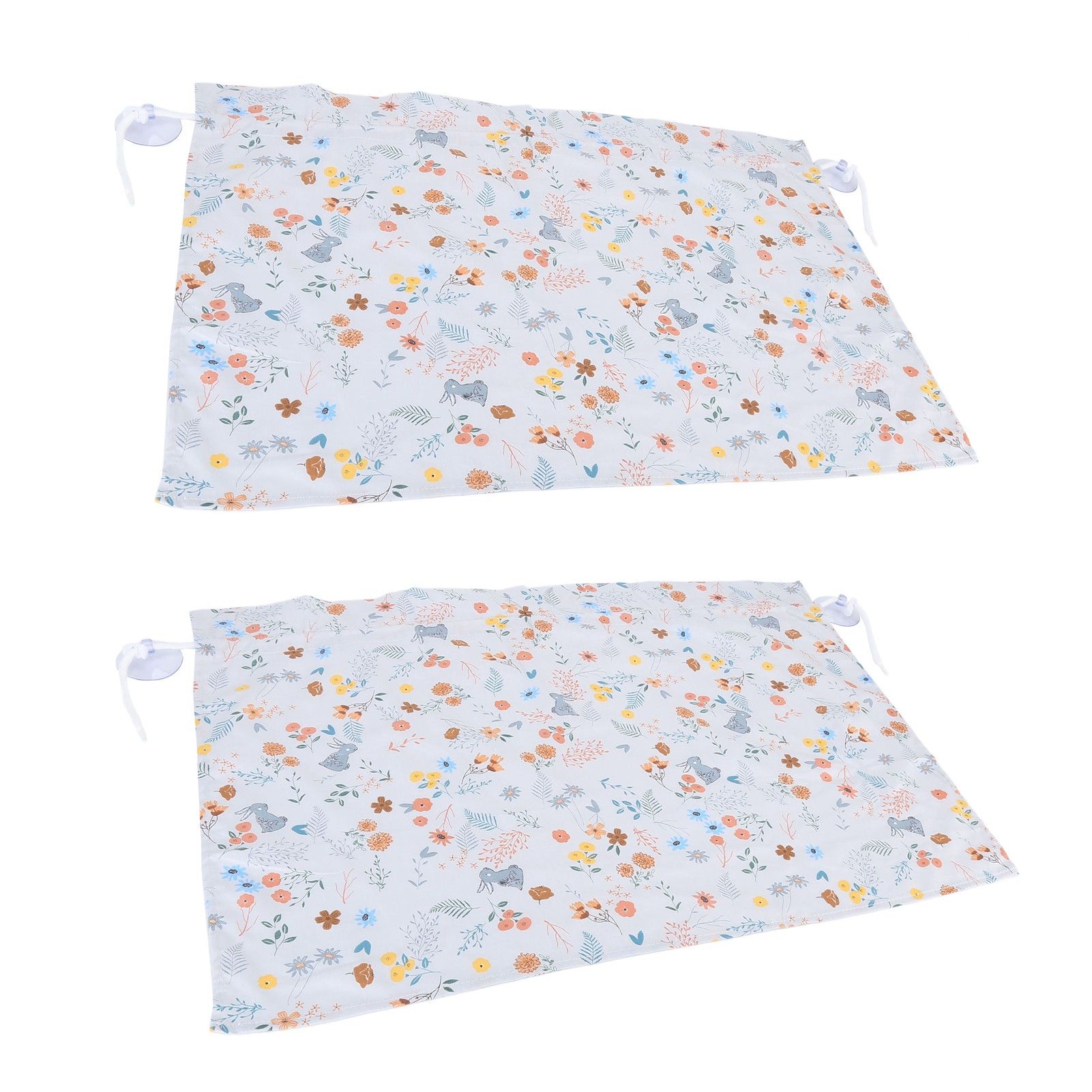 2PCS Simple Style Sunshade Curtain Adjustable Car Side Window Curtain Cute Car Curtain with Suction CupType 2 - Image 7