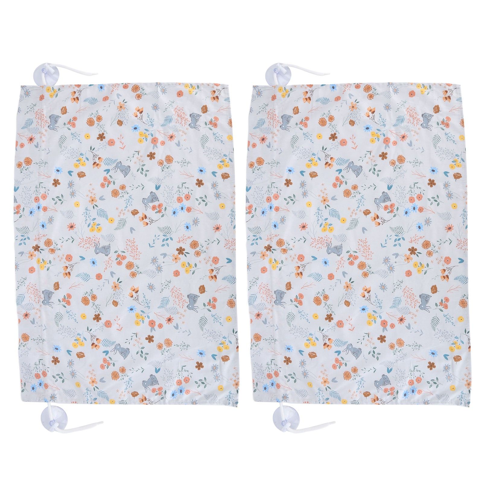2PCS Simple Style Sunshade Curtain Adjustable Car Side Window Curtain Cute Car Curtain with Suction CupType 2 - Image 8