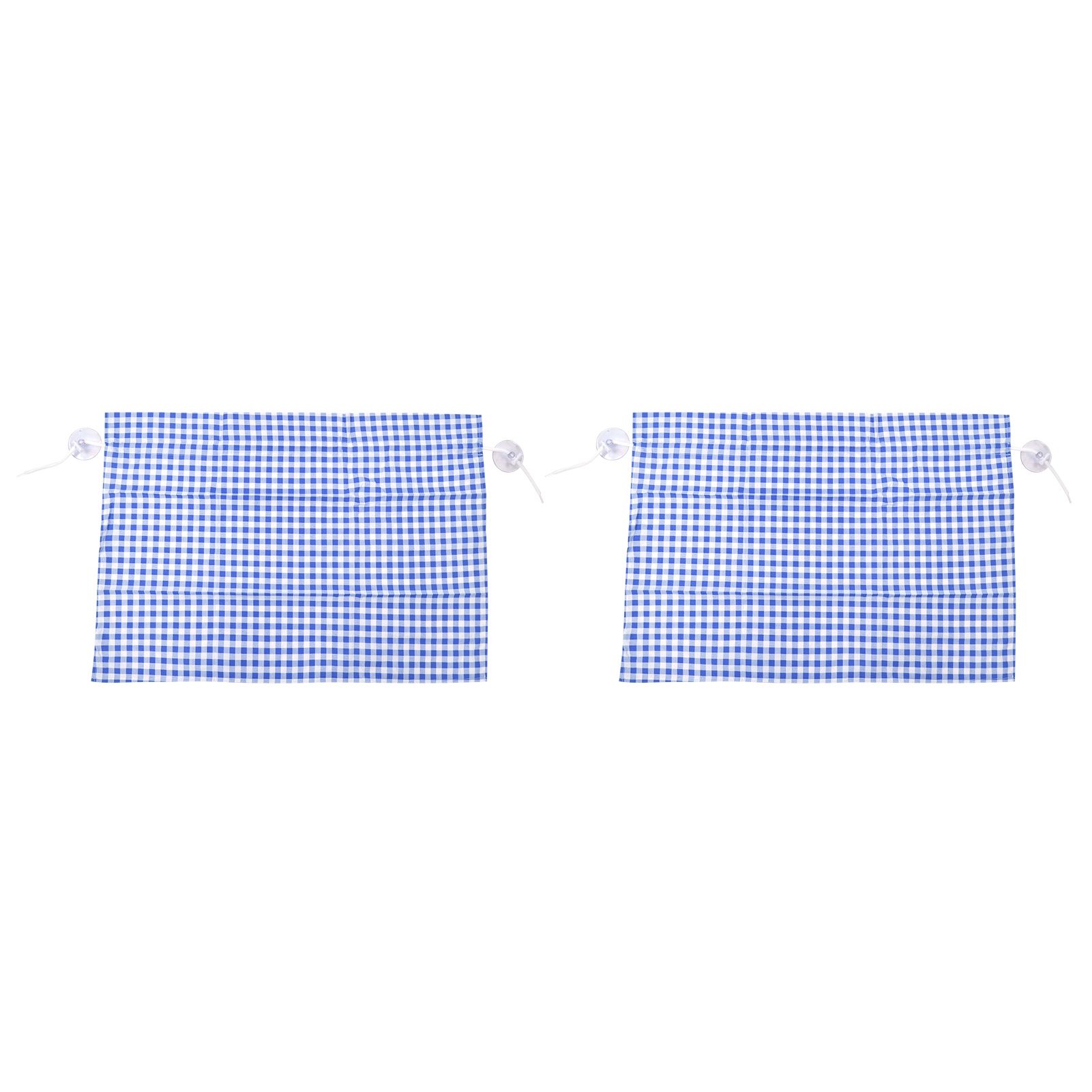 2Pcs Grid Design Anti Ultraviolet Car Curtain Side Car Window Sun Shade with Suction CupBlue Grid - Image 6