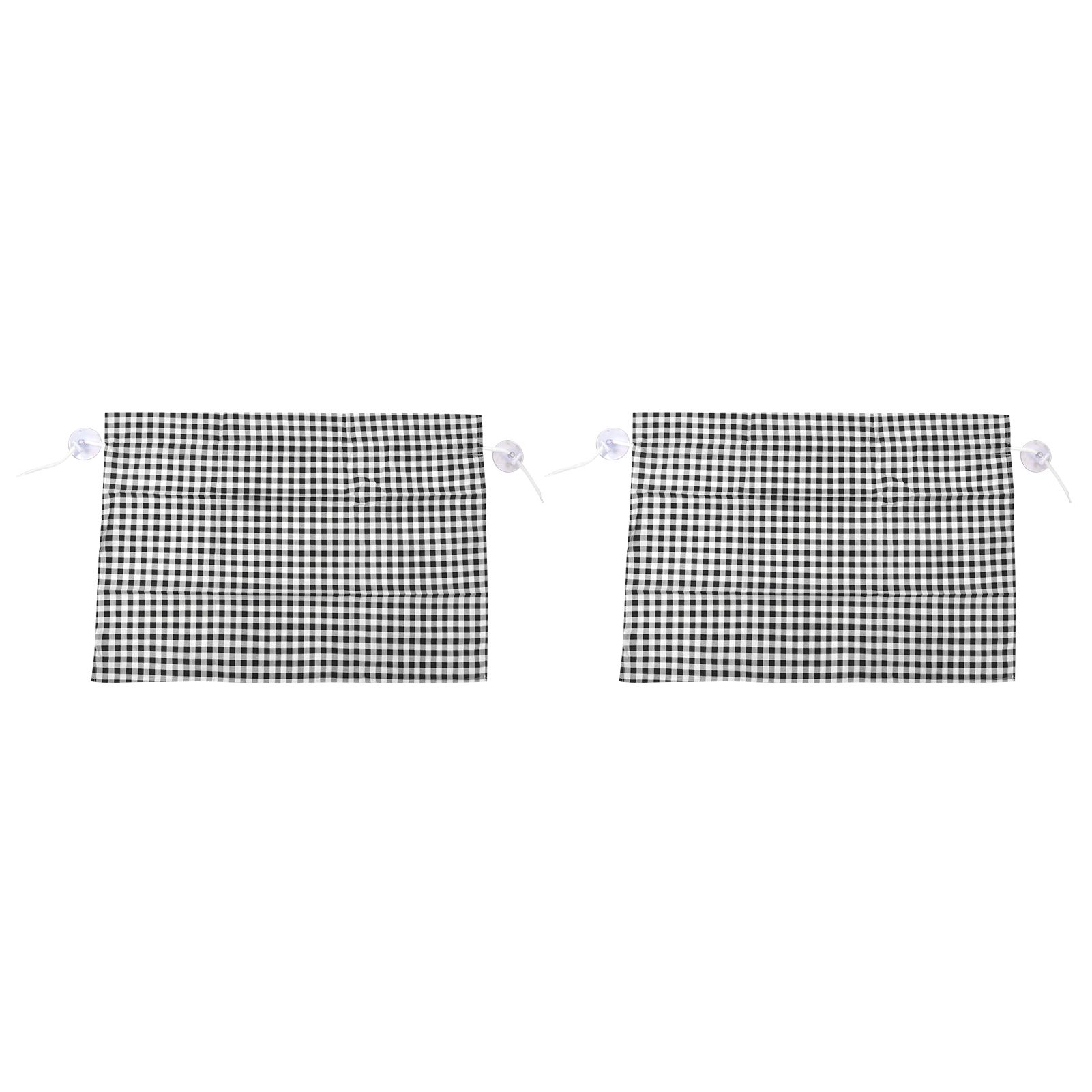 2Pcs Grid Design Anti Ultraviolet Car Curtain Side Car Window Sun Shade with Suction CupBlack Grid - Image 6