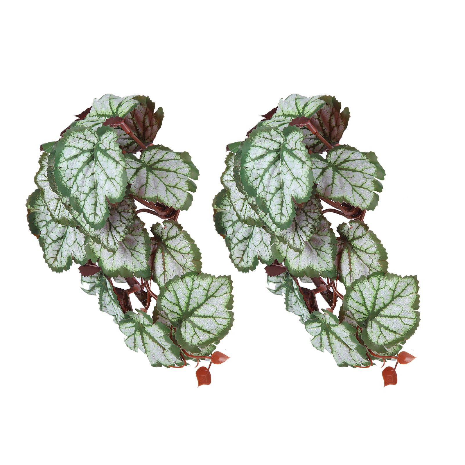 2PCS Artificial Water Plant Simulation Vine Lifelike Plastic Leaves Decoration with Suction Cup for Fish TankHeuchera Leaves - Image 7