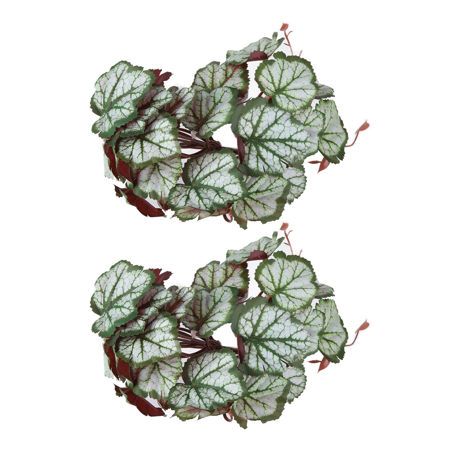 2PCS Artificial Water Plant Simulation Vine Lifelike Plastic Leaves Decoration with Suction Cup for Fish TankHeuchera Leaves - Image 8