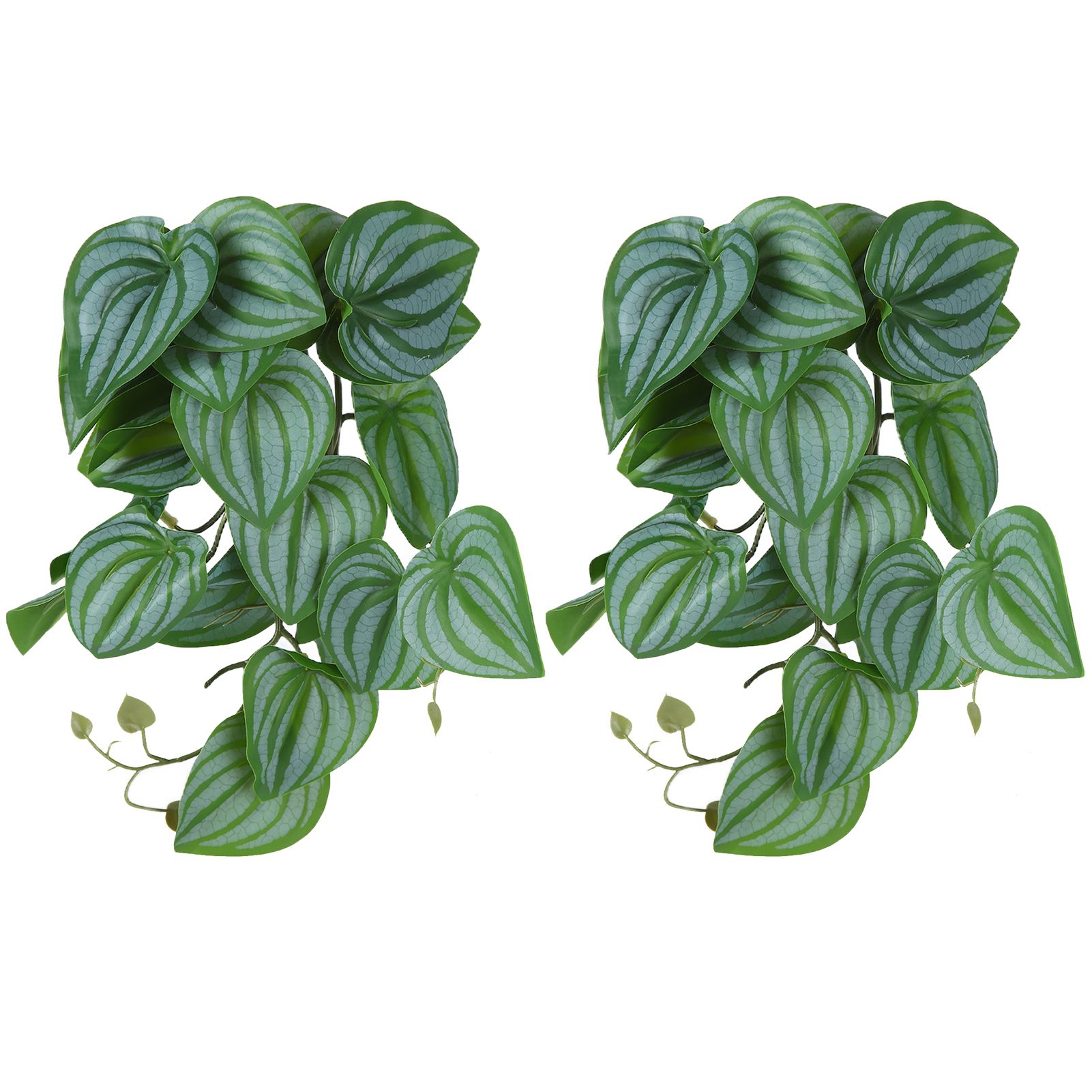 2PCS Artificial Water Plant Simulation Vine Lifelike Plastic Leaves Decoration with Suction Cup for Fish TankWatermelon Leaves - Image 7