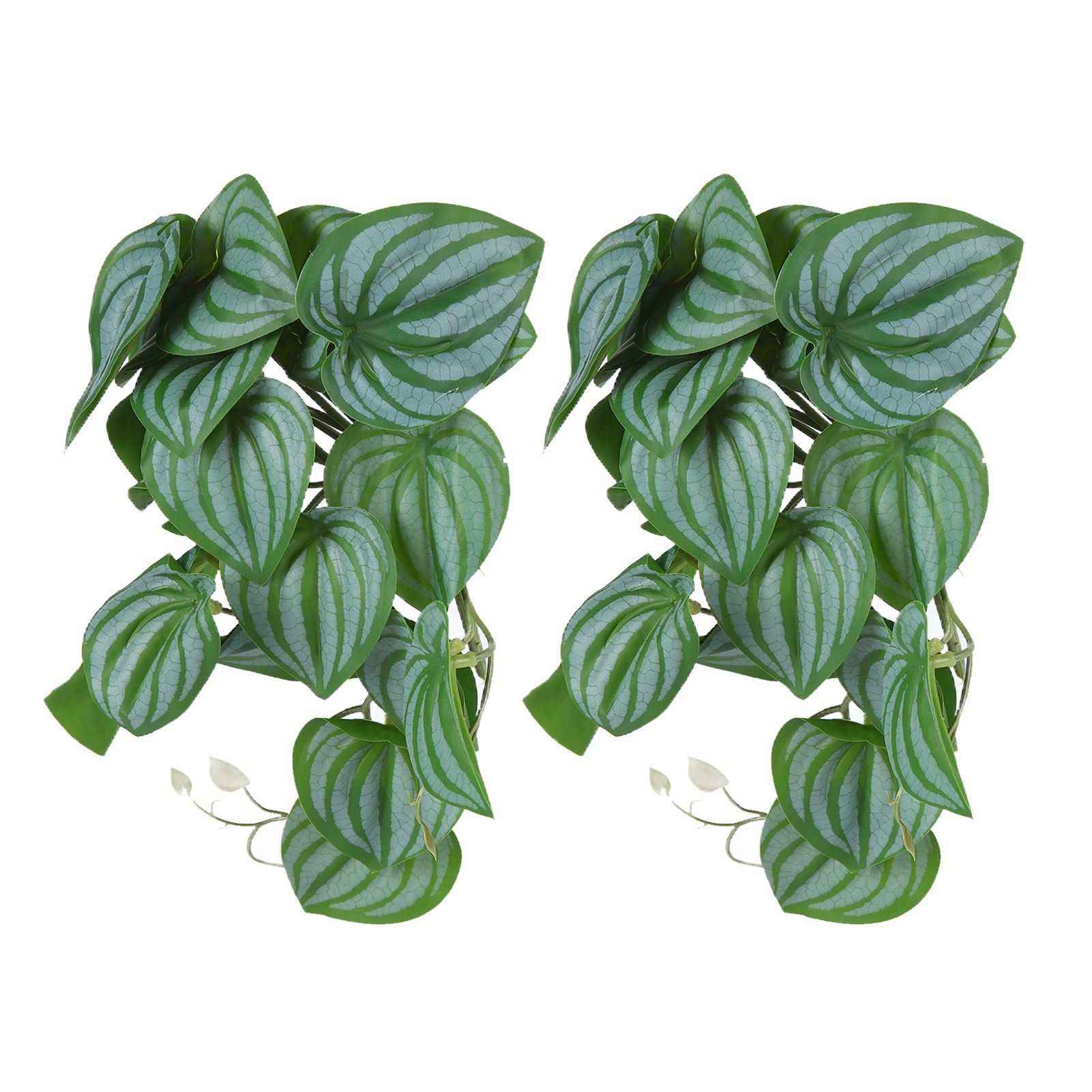 2PCS Artificial Water Plant Simulation Vine Lifelike Plastic Leaves Decoration with Suction Cup for Fish TankWatermelon Leaves - Image 8