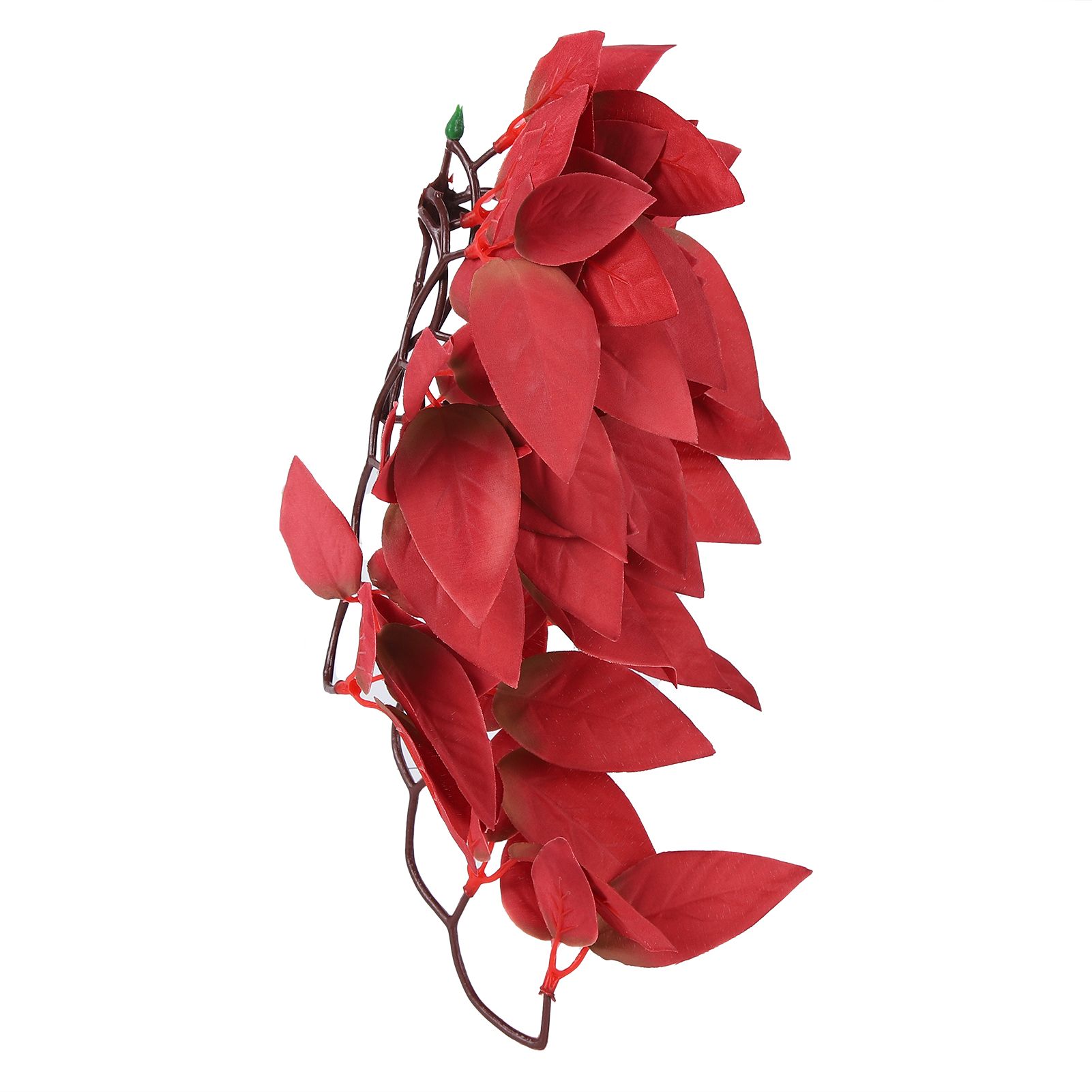 Artificial Reptile Plants Lifelike Plastic Plant Hanging Leaves Decoration with Suction Cup for Reptiles Terrarium Fish TankT-1033A4 - Image 2