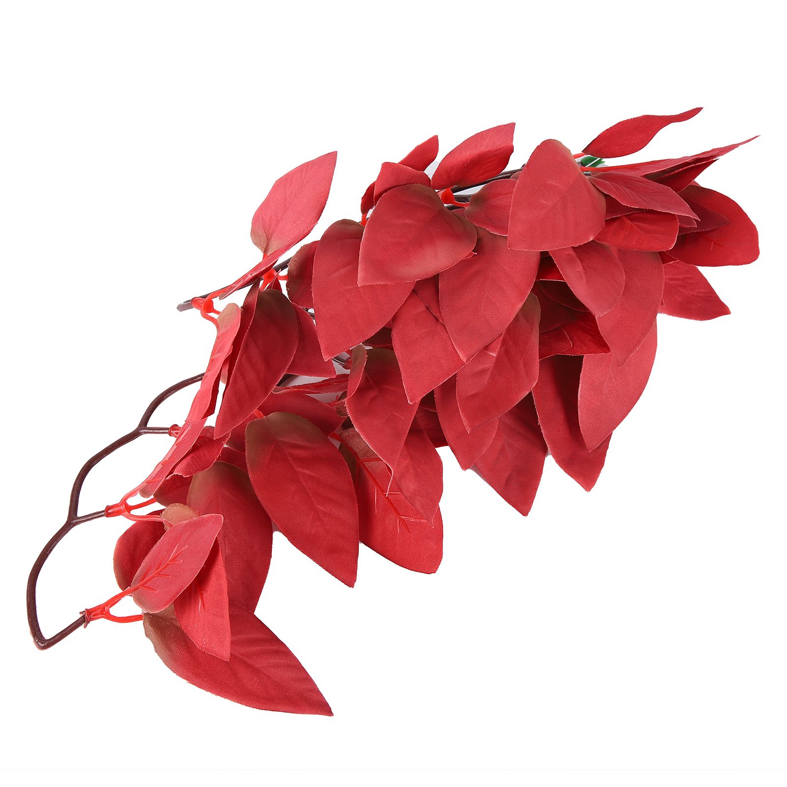 Artificial Reptile Plants Lifelike Plastic Plant Hanging Leaves Decoration with Suction Cup for Reptiles Terrarium Fish TankT-1033A4 - Image 3