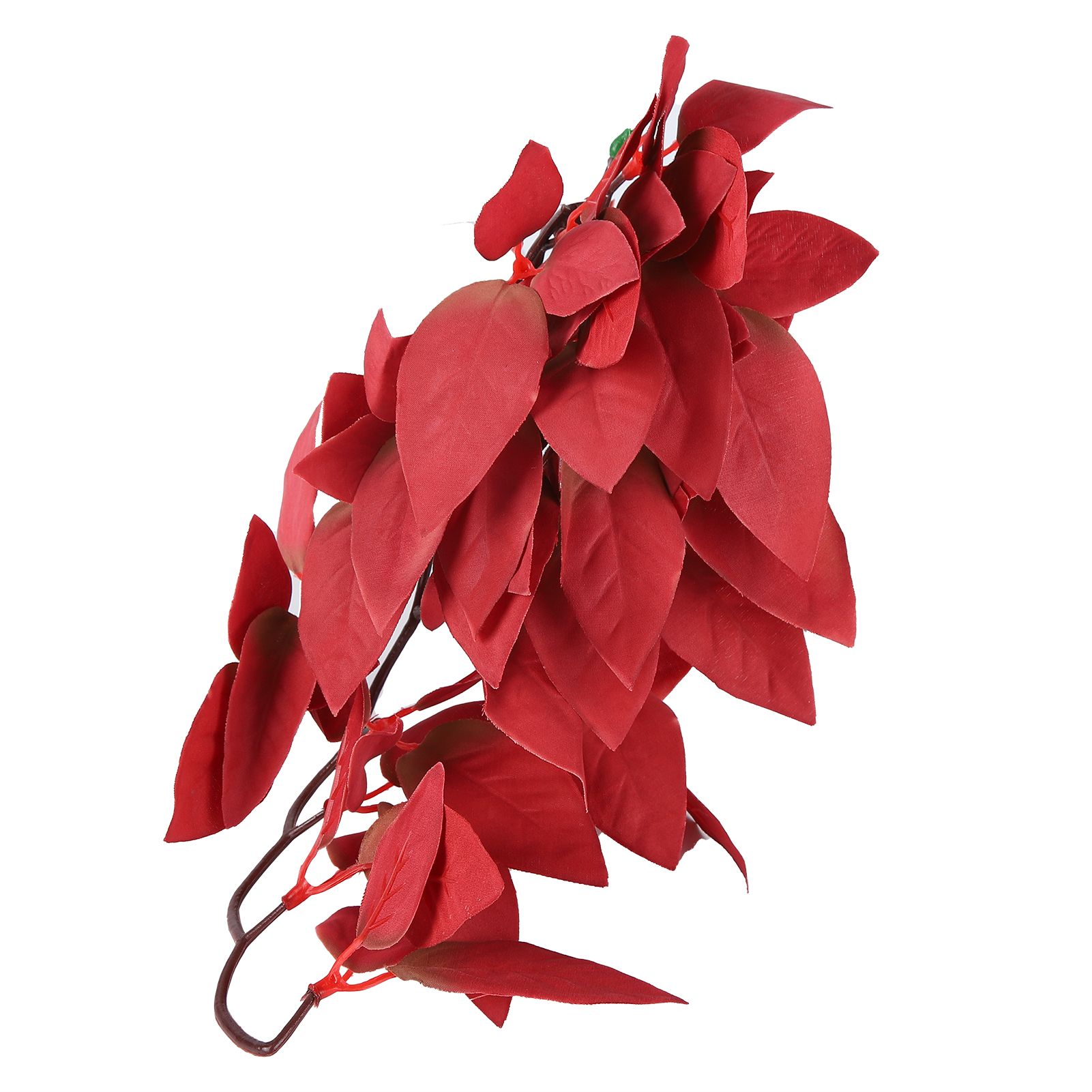 Artificial Reptile Plants Lifelike Plastic Plant Hanging Leaves Decoration with Suction Cup for Reptiles Terrarium Fish TankT-1033A4 - Image 4