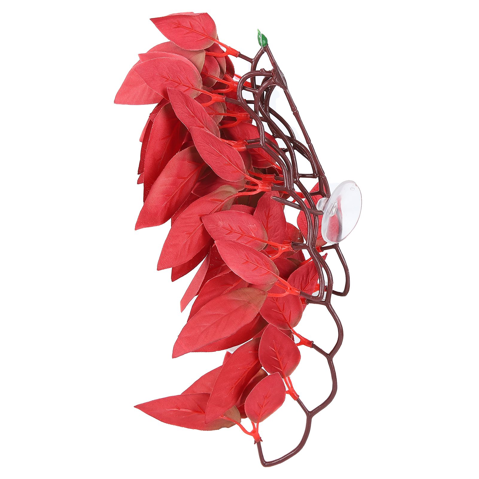 Artificial Reptile Plants Lifelike Plastic Plant Hanging Leaves Decoration with Suction Cup for Reptiles Terrarium Fish TankT-1033A4 - Image 5
