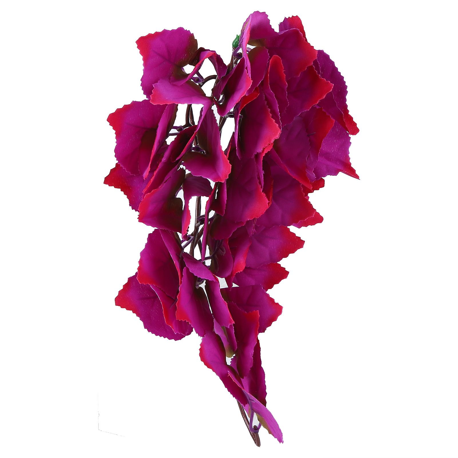 Artificial Reptile Plants Lifelike Plastic Plant Hanging Leaves Decoration with Suction Cup for Reptiles Terrarium Fish TankT-1034J1 - Image 1