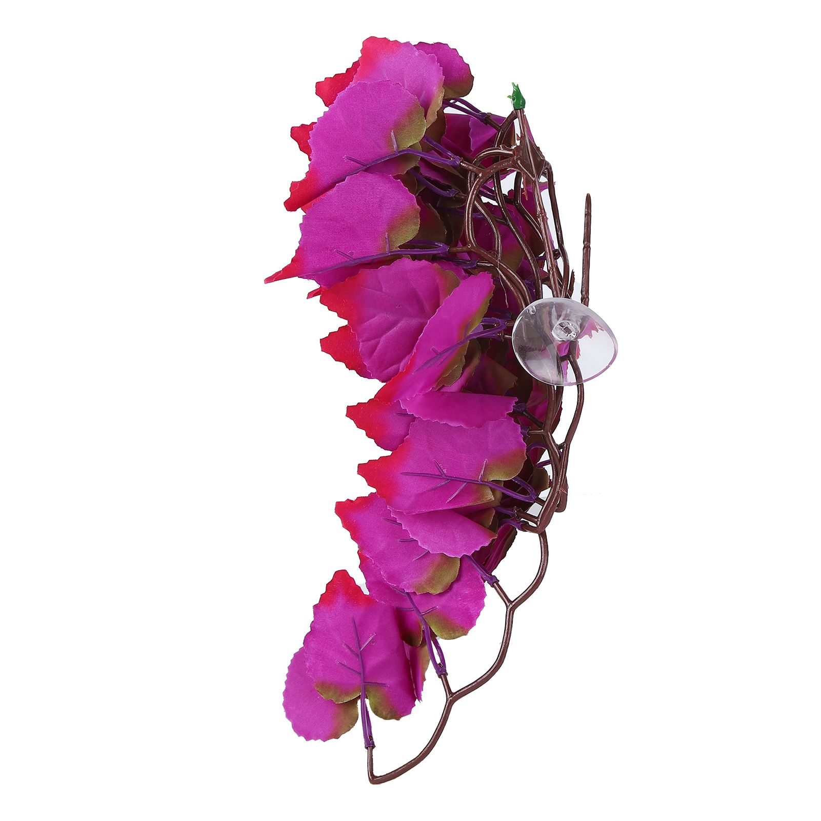 Artificial Reptile Plants Lifelike Plastic Plant Hanging Leaves Decoration with Suction Cup for Reptiles Terrarium Fish TankT-1034J1 - Image 4