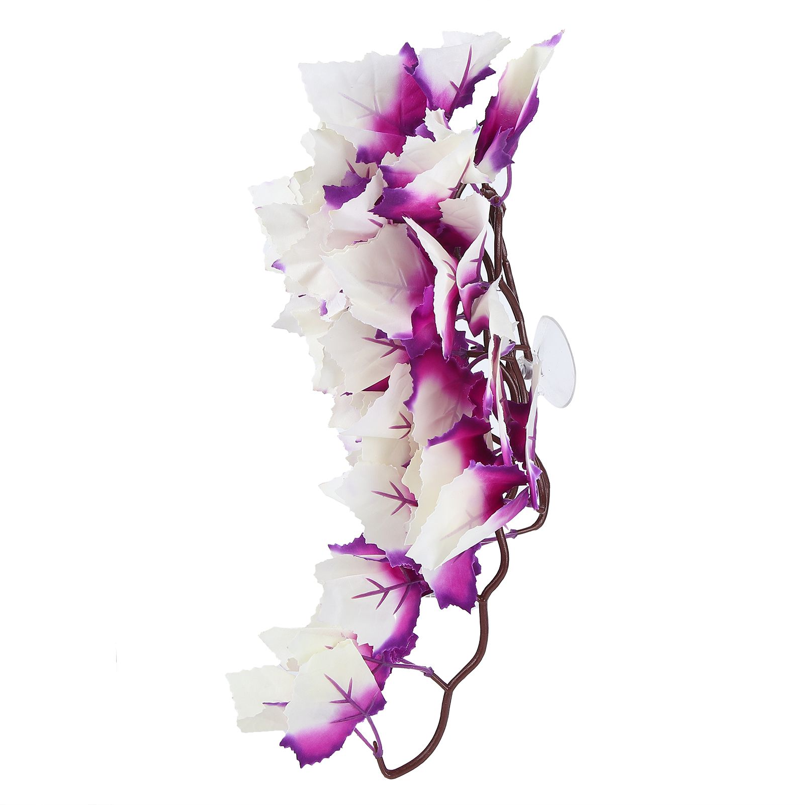 Artificial Reptile Plants Lifelike Plastic Plant Hanging Leaves Decoration with Suction Cup for Reptiles Terrarium Fish TankT-1034Q - Image 5