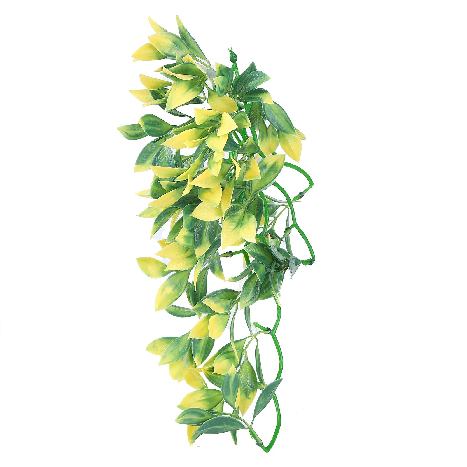 Artificial Reptile Plants Lifelike Plastic Plant Hanging Leaves Decoration with Suction Cup for Reptiles Terrarium Fish TankT-153E2 - Image 2