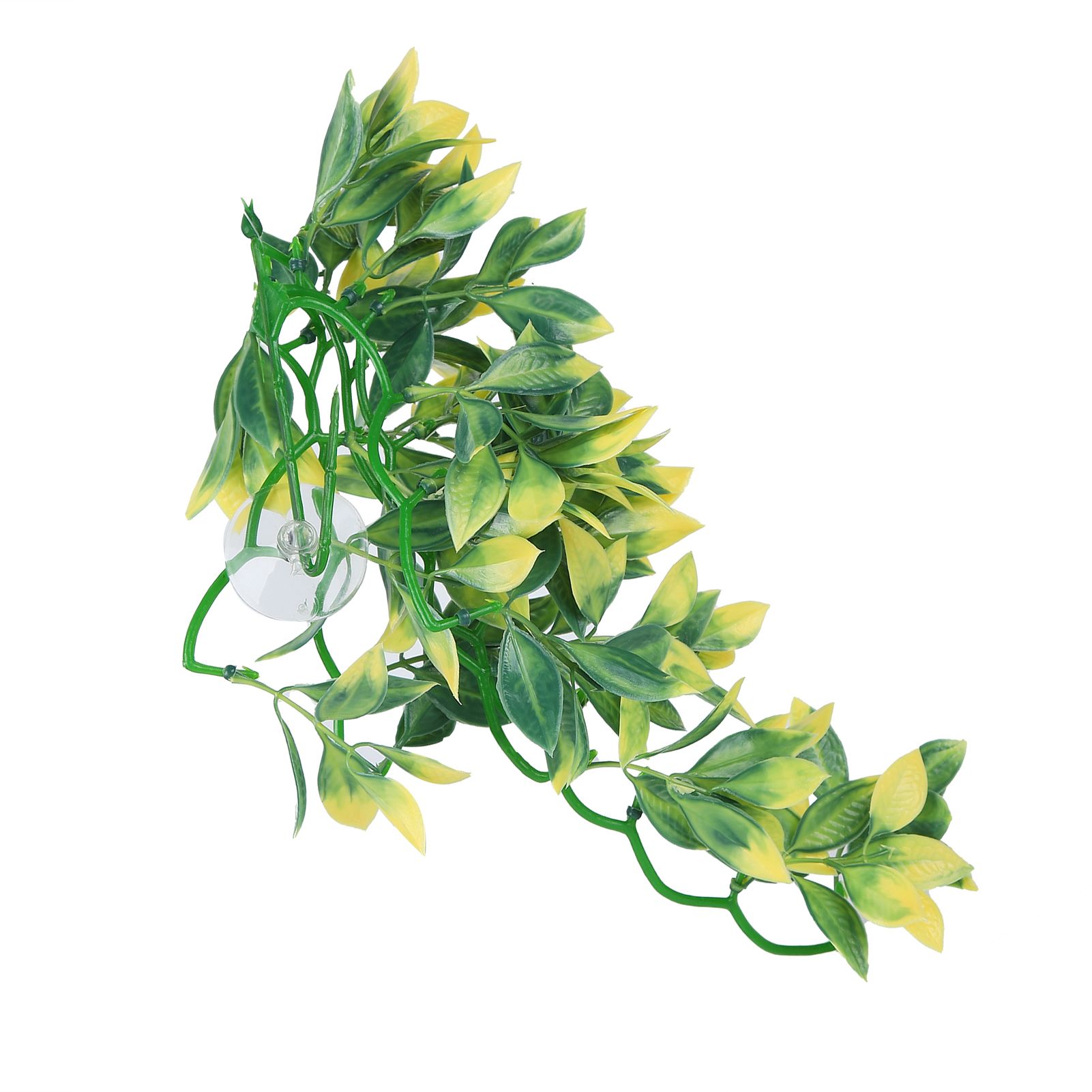Artificial Reptile Plants Lifelike Plastic Plant Hanging Leaves Decoration with Suction Cup for Reptiles Terrarium Fish TankT-153E2 - Image 4