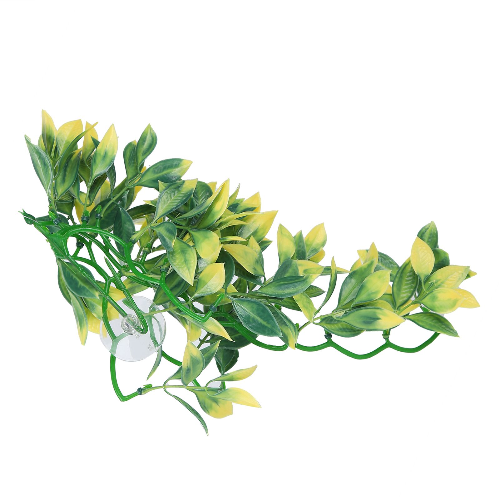 Artificial Reptile Plants Lifelike Plastic Plant Hanging Leaves Decoration with Suction Cup for Reptiles Terrarium Fish TankT-153E2 - Image 5