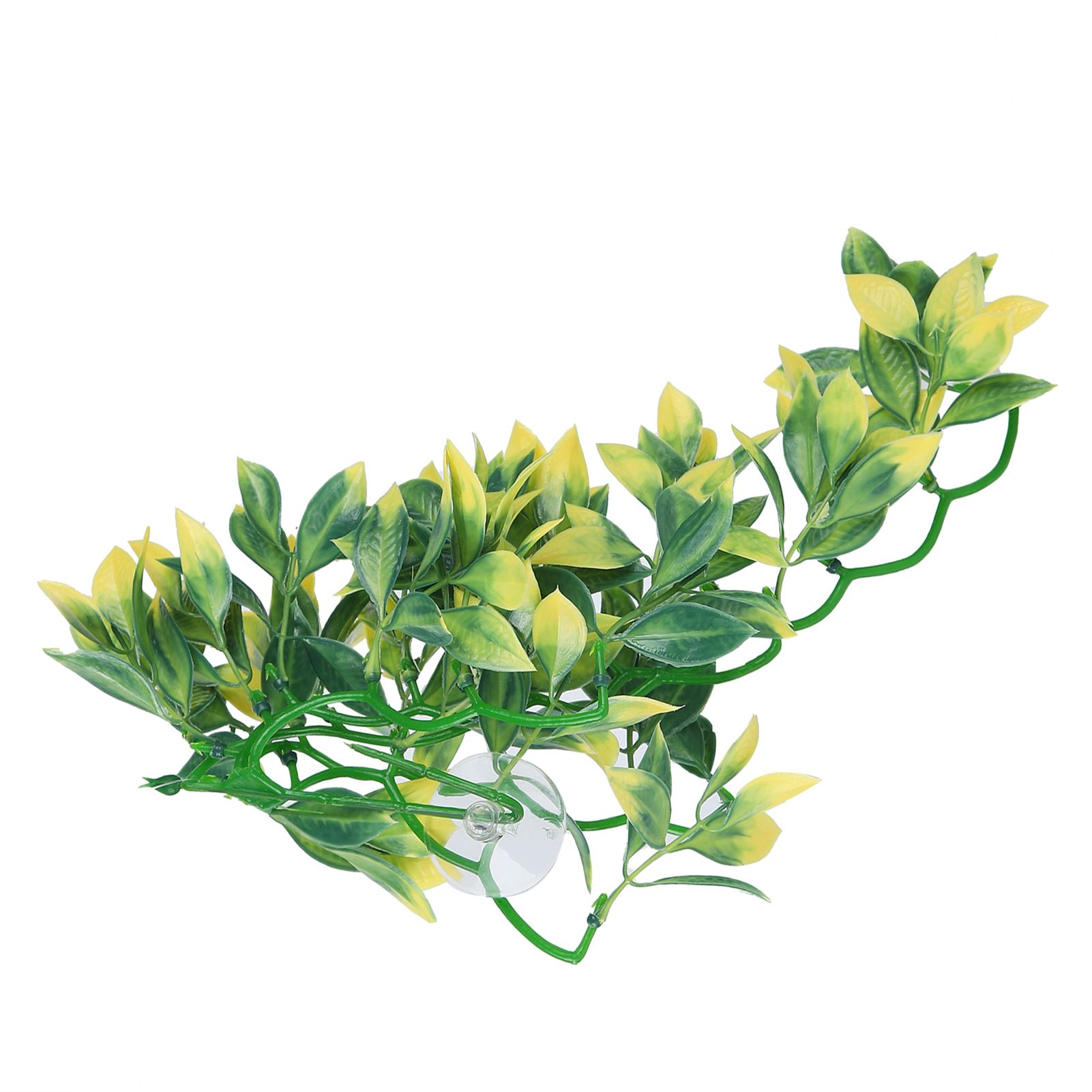Artificial Reptile Plants Lifelike Plastic Plant Hanging Leaves Decoration with Suction Cup for Reptiles Terrarium Fish TankT-153E2 - Image 6