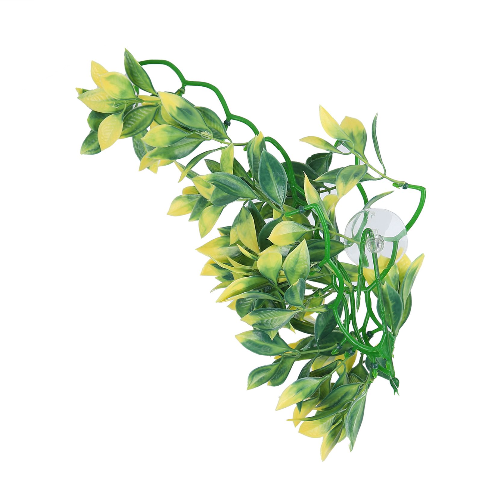 Artificial Reptile Plants Lifelike Plastic Plant Hanging Leaves Decoration with Suction Cup for Reptiles Terrarium Fish TankT-153E2 - Image 8