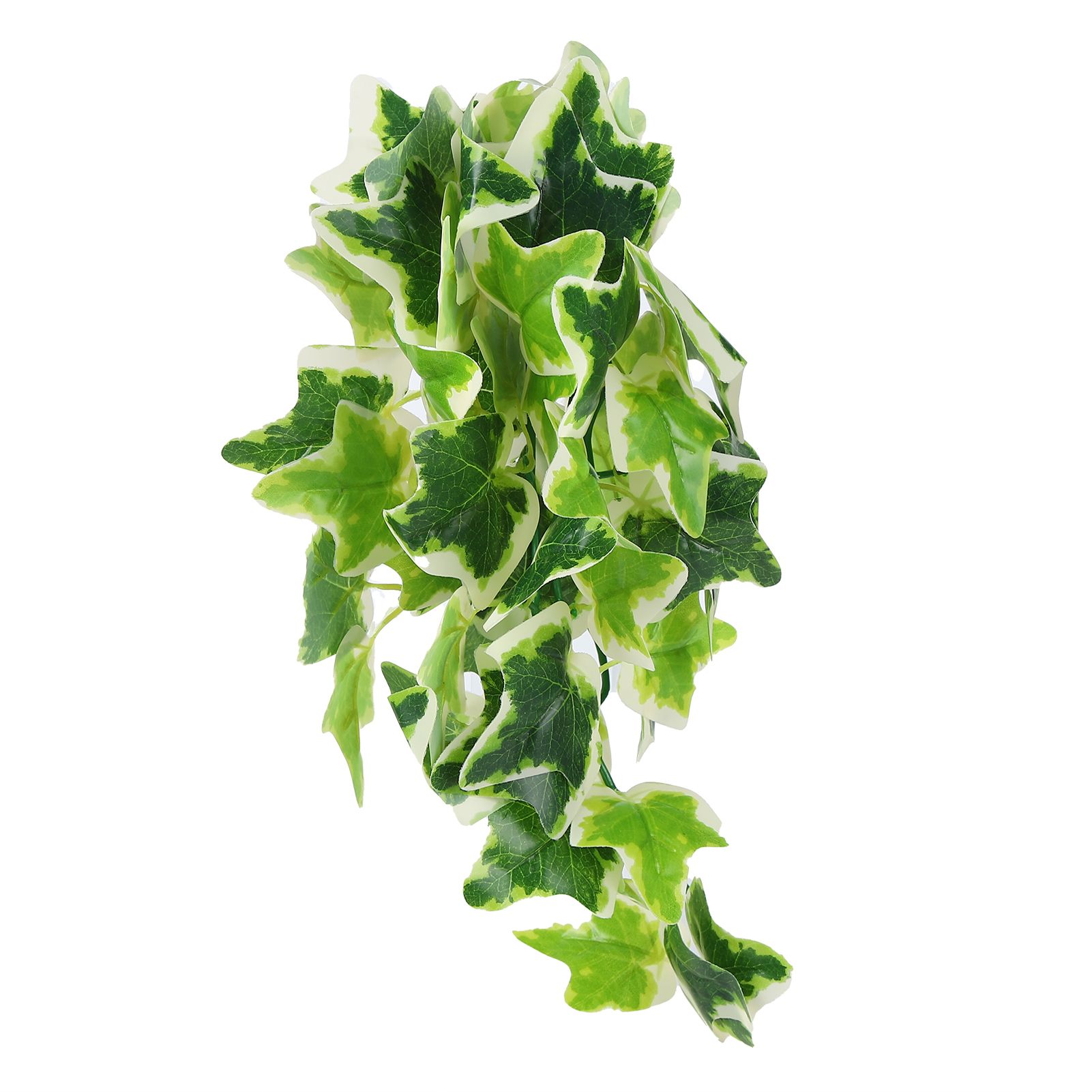 Artificial Reptile Plants Lifelike Plastic Plant Hanging Leaves Decoration with Suction Cup for Reptiles Terrarium Fish TankStar Leaf Vine - Image 1