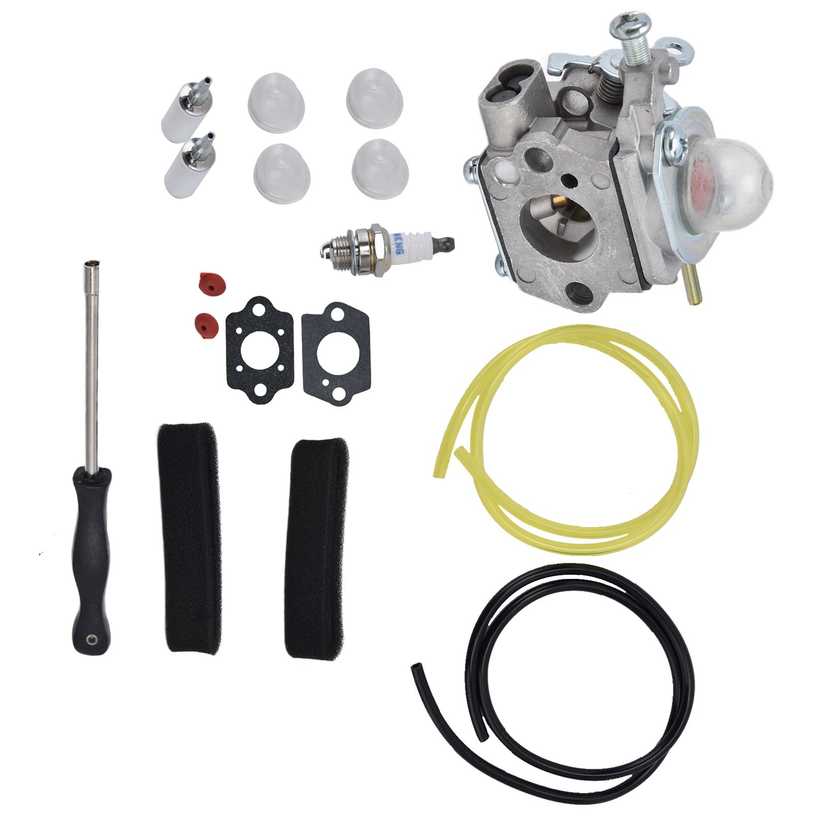 753-06190 Carburetor with Fuel Filter Air Filter Primer Bulb Kit for Troybilt TB22EC TB32EC TB80EC TB22 TB21EC - Image 2