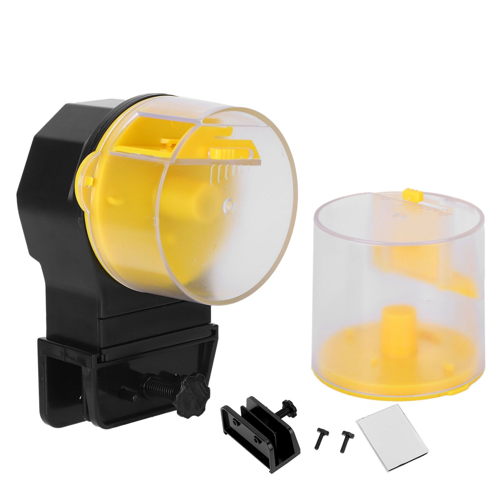 Automatic Fish Feeder Timed Flexible Convenient Clean Easy Installation Fish Tank Food DispenserYellow - Image 1