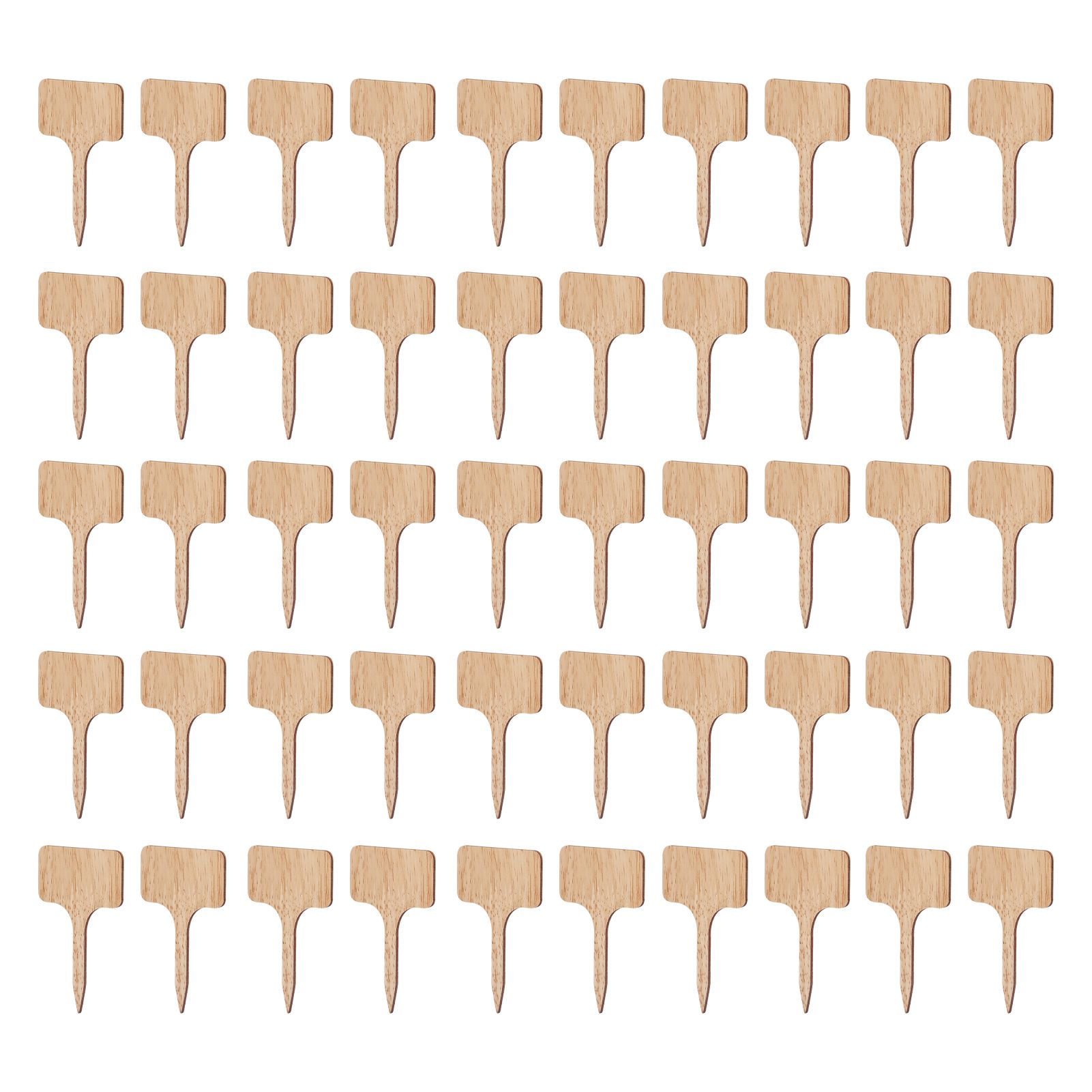 50PCS Bamboo Plant Labels T Type Wooden Plant Sign for Seed Potted Herbs Flowers Vegetables - Image 3