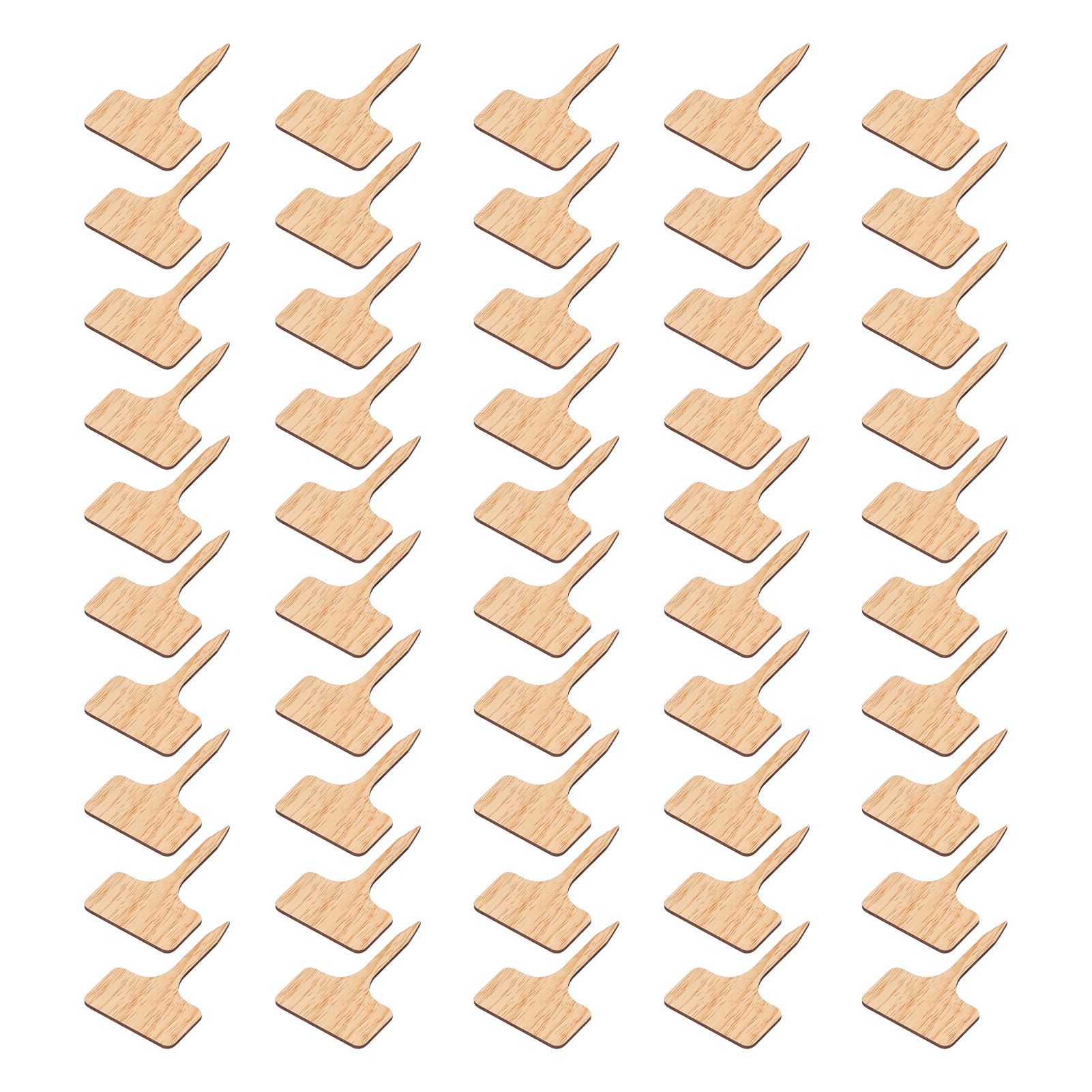 50PCS Bamboo Plant Labels T Type Wooden Plant Sign for Seed Potted Herbs Flowers Vegetables - Image 4