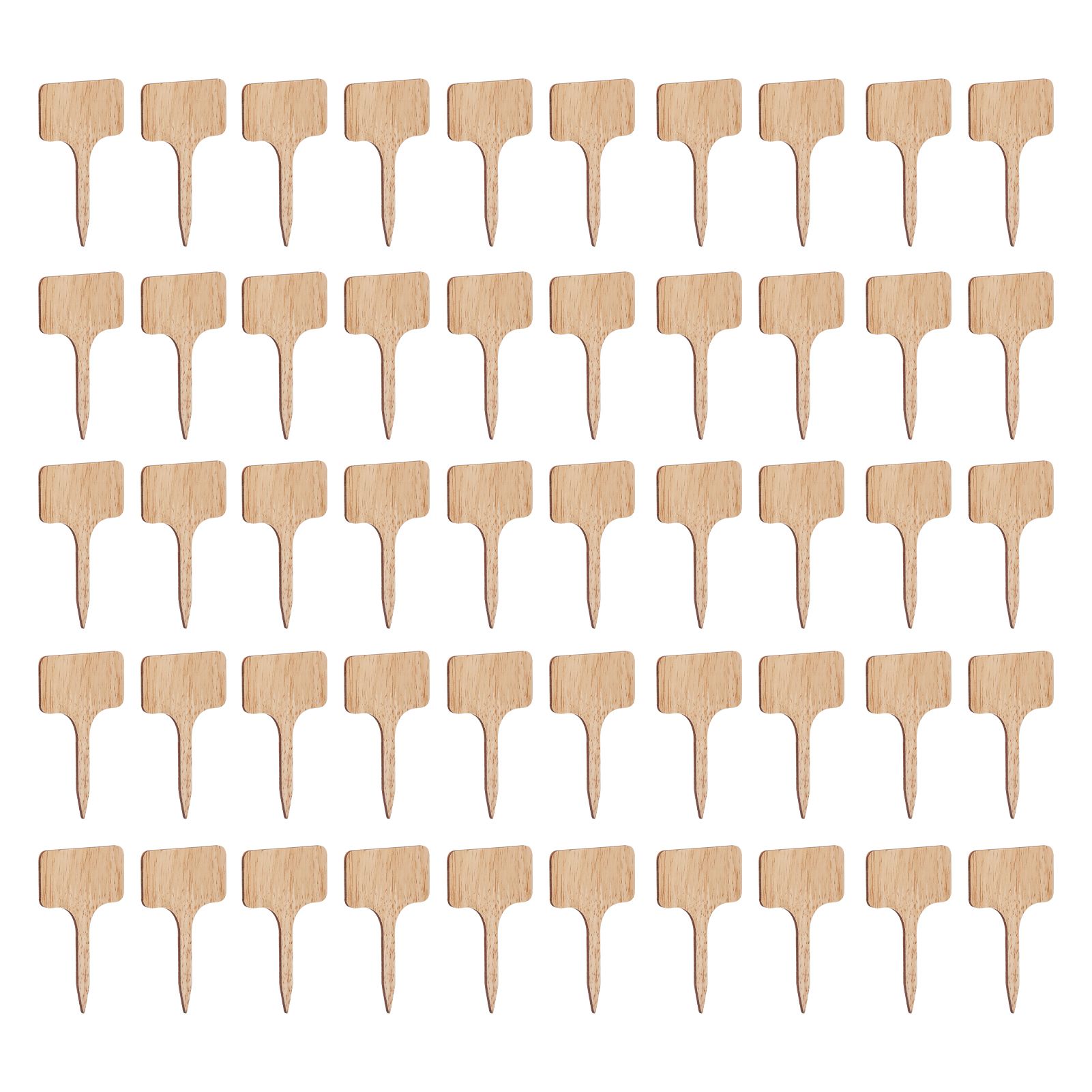 50PCS Bamboo Plant Labels T Type Wooden Plant Sign for Seed Potted Herbs Flowers Vegetables - Image 5
