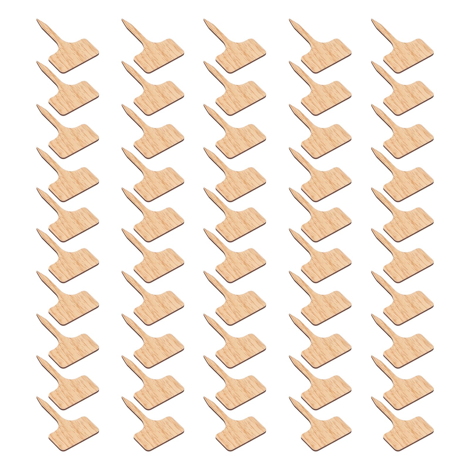 50PCS Bamboo Plant Labels T Type Wooden Plant Sign for Seed Potted Herbs Flowers Vegetables - Image 6