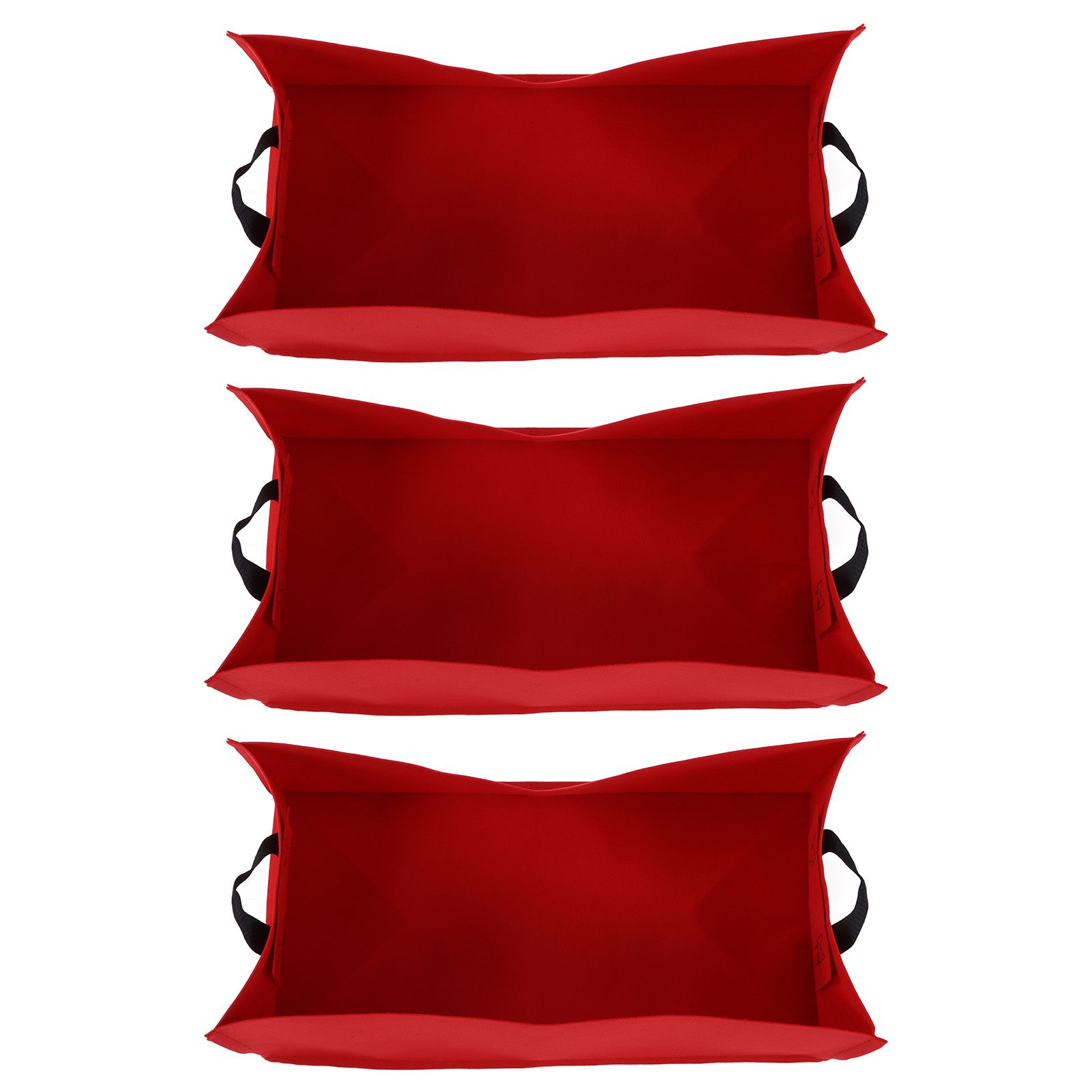 3PCS Thicken Non Woven Vegetable Planting Seedling Grow Bags Garden Planter Bed with HandleRose Red 60x30x20cm - Image 7