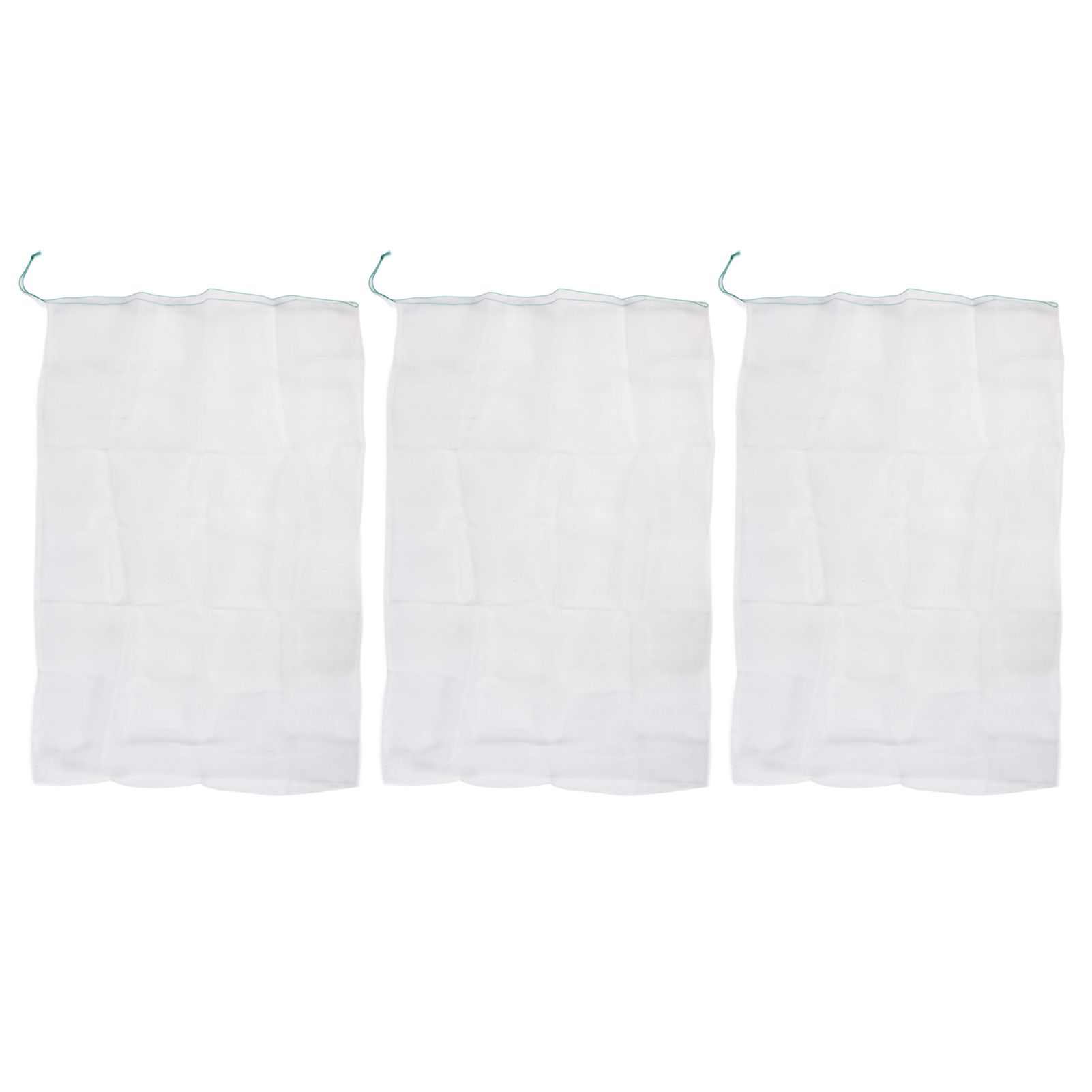 3Pcs Garden Plant Netting with Green Drawstring Potted Plant Fruit Tree Protector Insect Birds Prevention105x140cm / 41.3x55.1in - Image 1