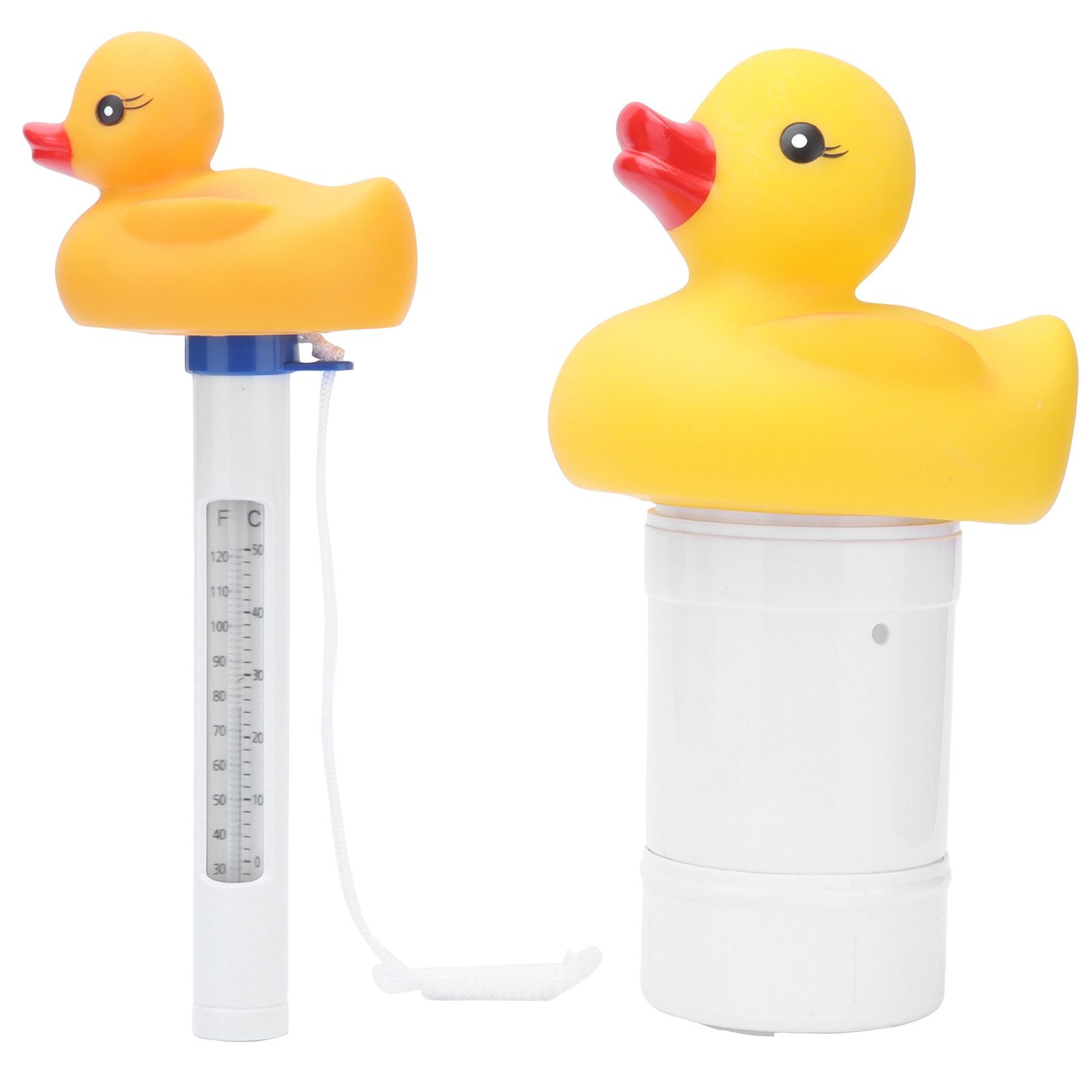 2Pcs Water Thermometer Set High Temperature Resistant Pool Chlorine Dispenser for Pond Swimming Pool - Image 1