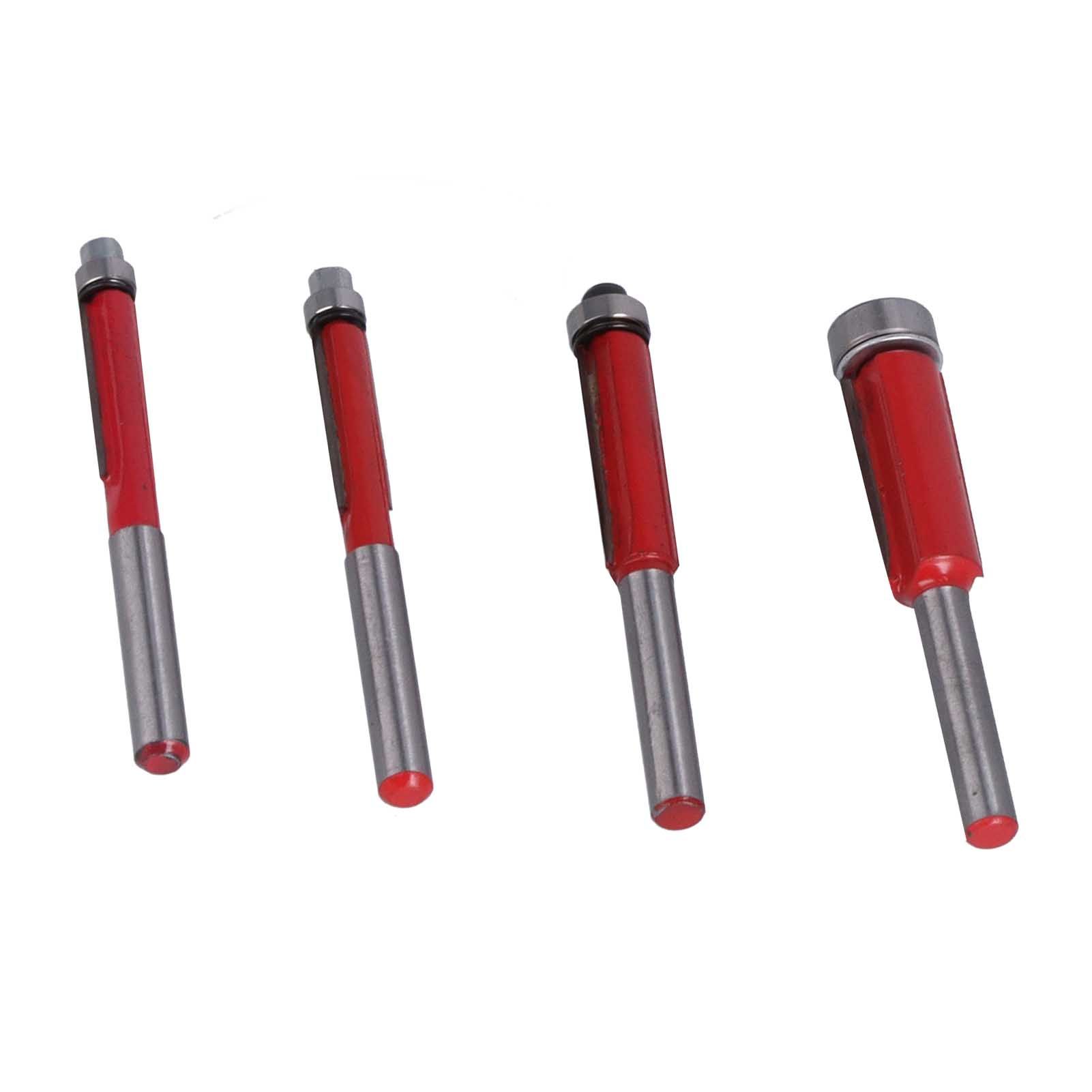 4Pcs/Set Woodworking Trimming Cutter Head with Bearing Straight Knife Woodworker Tool - Image 6