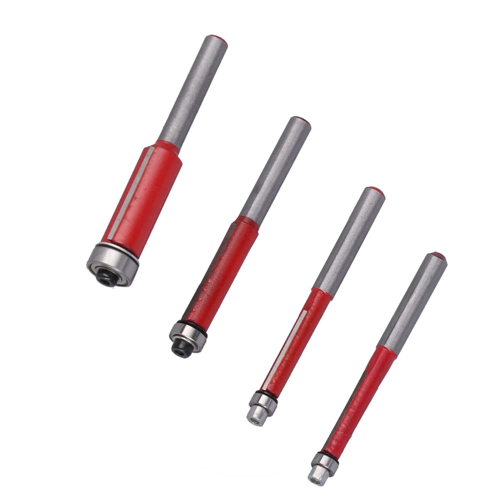4Pcs/Set Woodworking Trimming Cutter Head with Bearing Straight Knife Woodworker Tool - Image 7