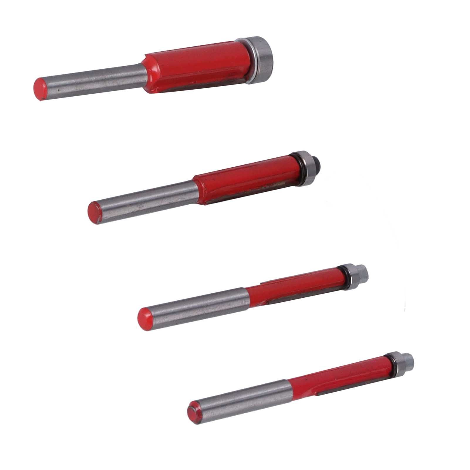 4Pcs/Set Woodworking Trimming Cutter Head with Bearing Straight Knife Woodworker Tool - Image 8