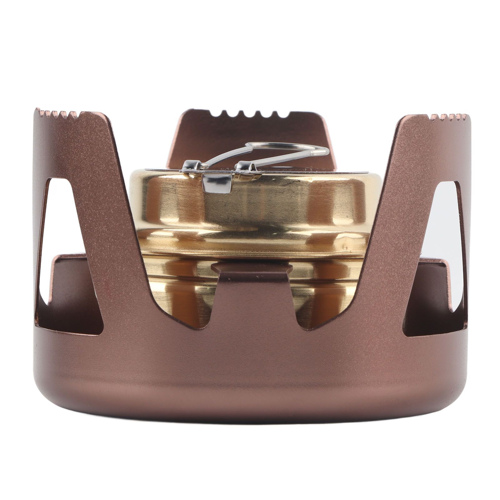 Portable Ethanol Stove Burner Outdoor Camping Cooker Furnace Cookware with Storage Bag Coffee Color - Image 3