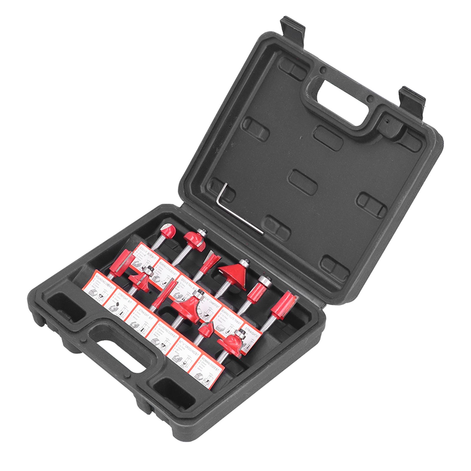 12Pcs Router Bits Kit High Speed Steel Woodworking Milling Cuter Set with Plastic Storage Box High Hardness for Wood Processing - Image 3