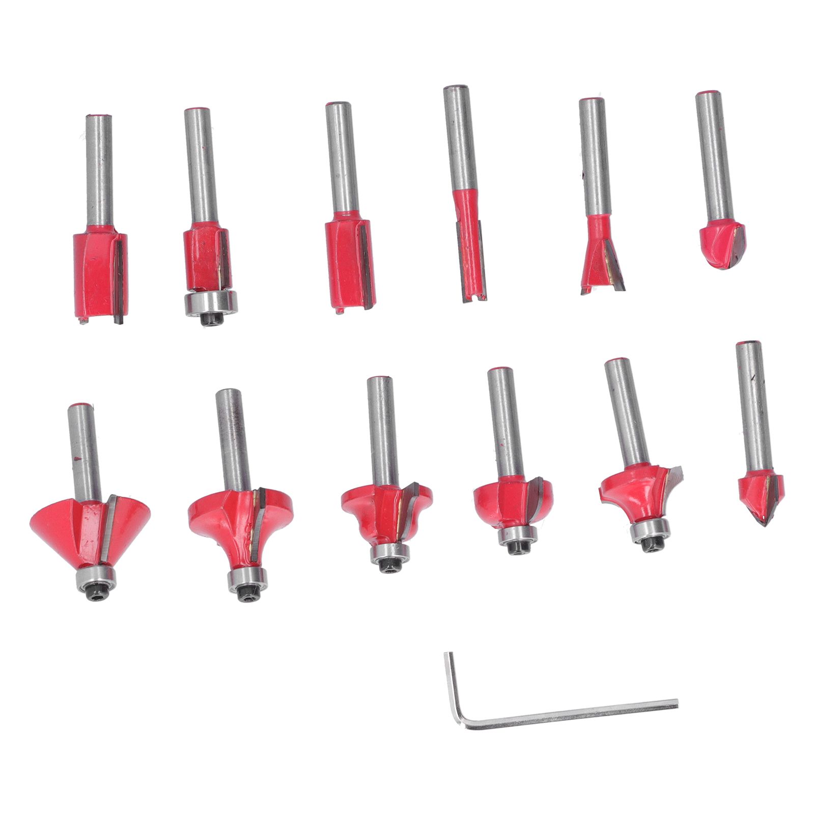 12Pcs Router Bits Kit High Speed Steel Woodworking Milling Cuter Set with Plastic Storage Box High Hardness for Wood Processing - Image 4