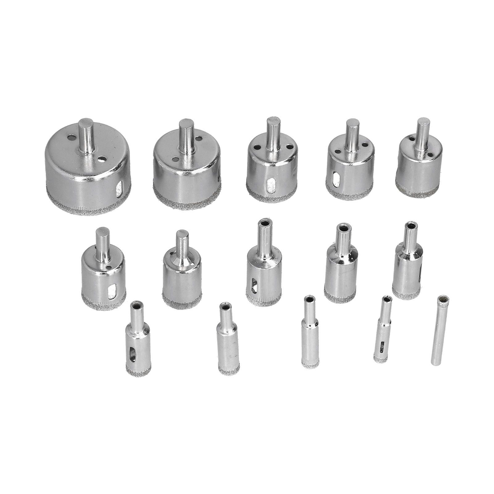 15Pcs/Set 6‑50mm Diamond Drill Bit Kit Ceramic Marble Hole Opener for Glass Wood Brick Tank - Image 1