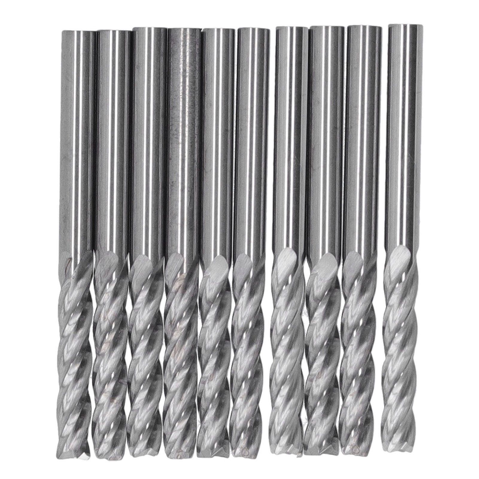 10Pcs 4 Flutes Milling Cutter No Burr Engrave Machine Knife 3.175x15mm for Acrylic MDF PVC - Image 3