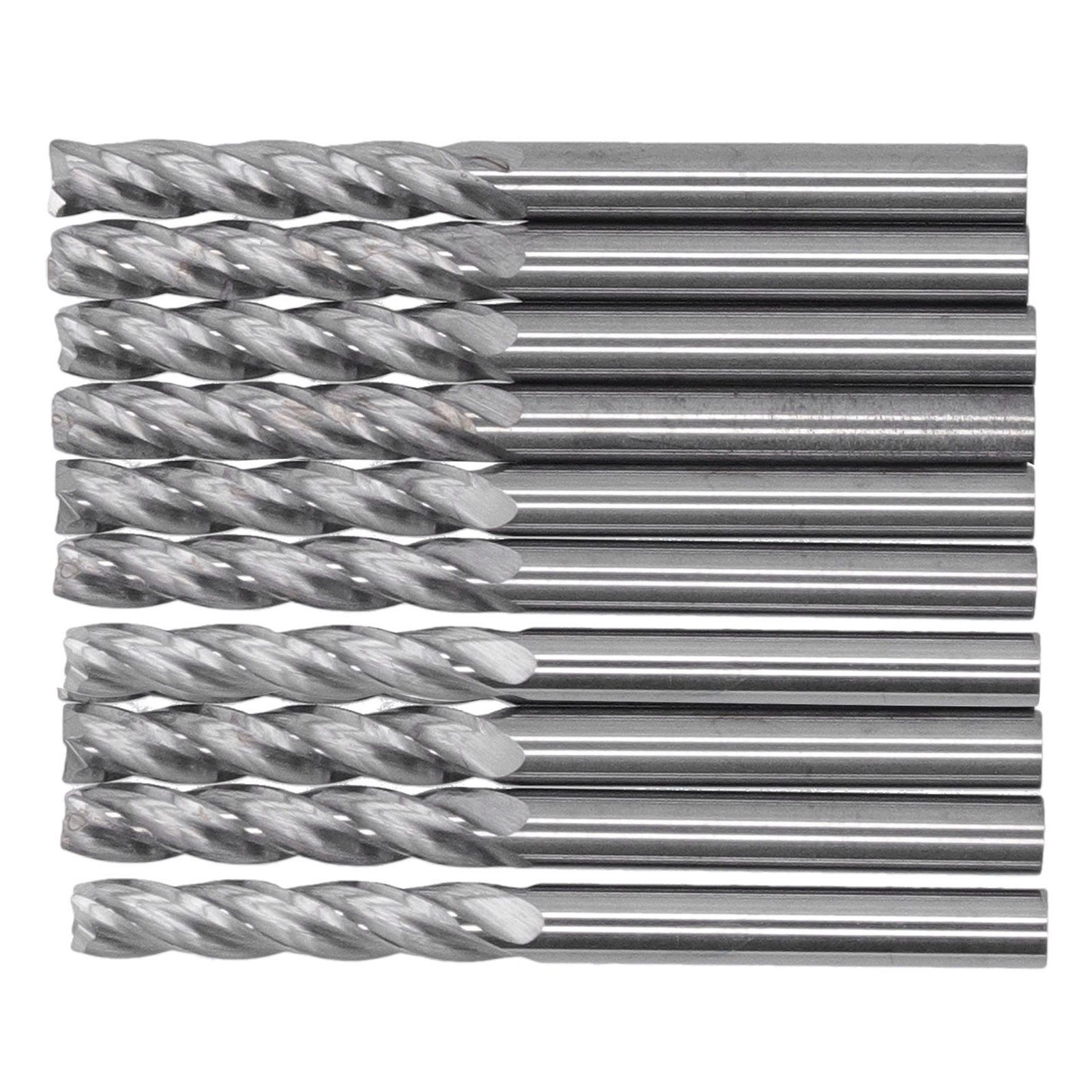 10Pcs 4 Flutes Milling Cutter No Burr Engrave Machine Knife 3.175x15mm for Acrylic MDF PVC - Image 7