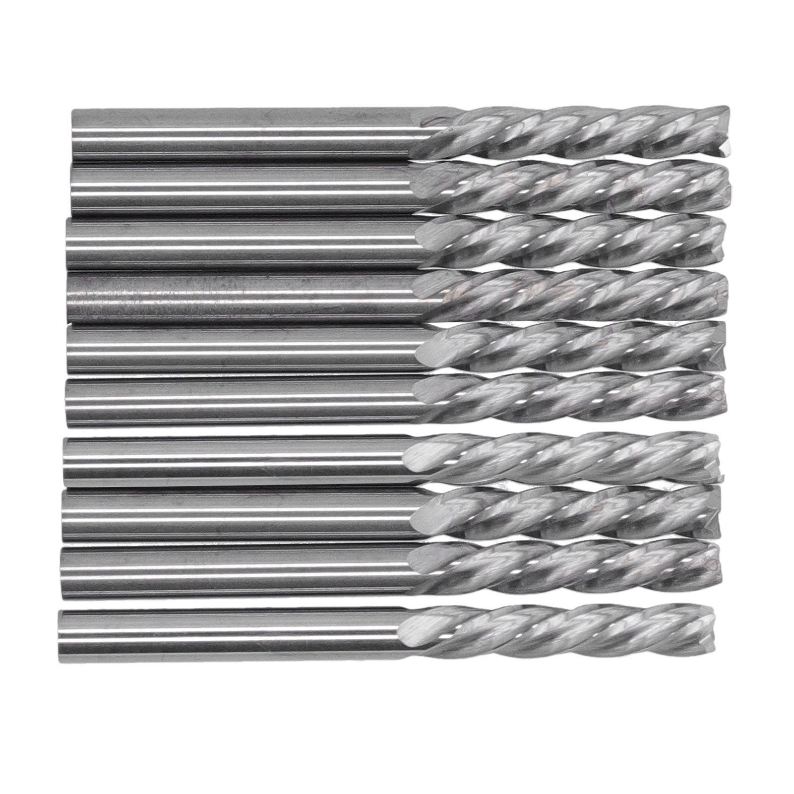 10Pcs 4 Flutes Milling Cutter No Burr Engrave Machine Knife 3.175x15mm for Acrylic MDF PVC - Image 8