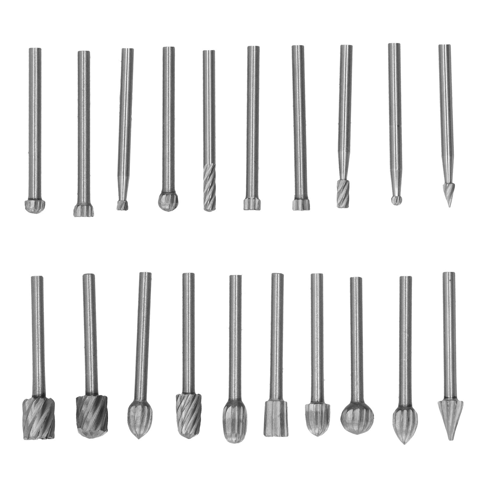 20Pcs High Speed Steel Rotary File DIY Grinding Head Set Accessory for Woodworking - Image 1