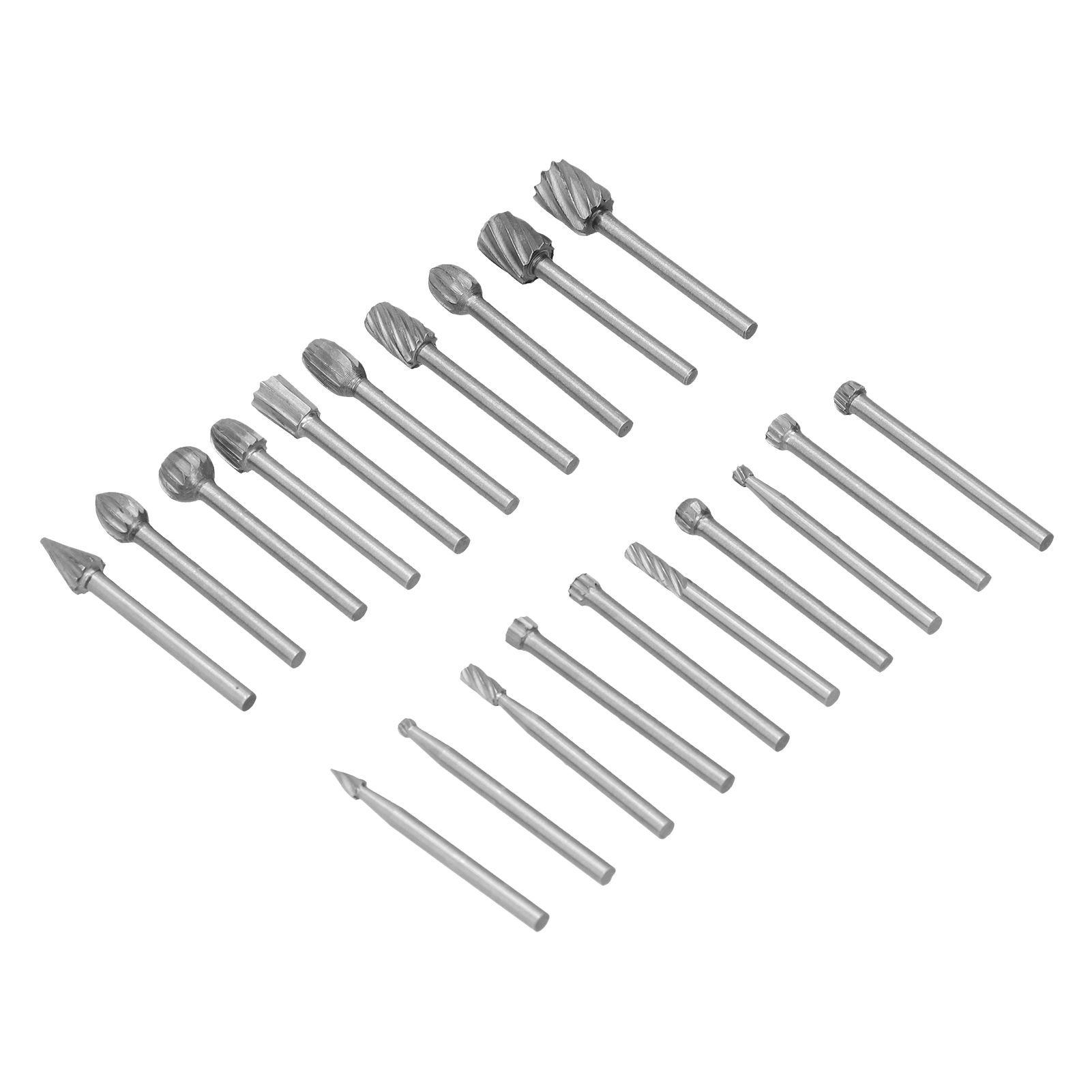 20Pcs High Speed Steel Rotary File DIY Grinding Head Set Accessory for Woodworking - Image 2