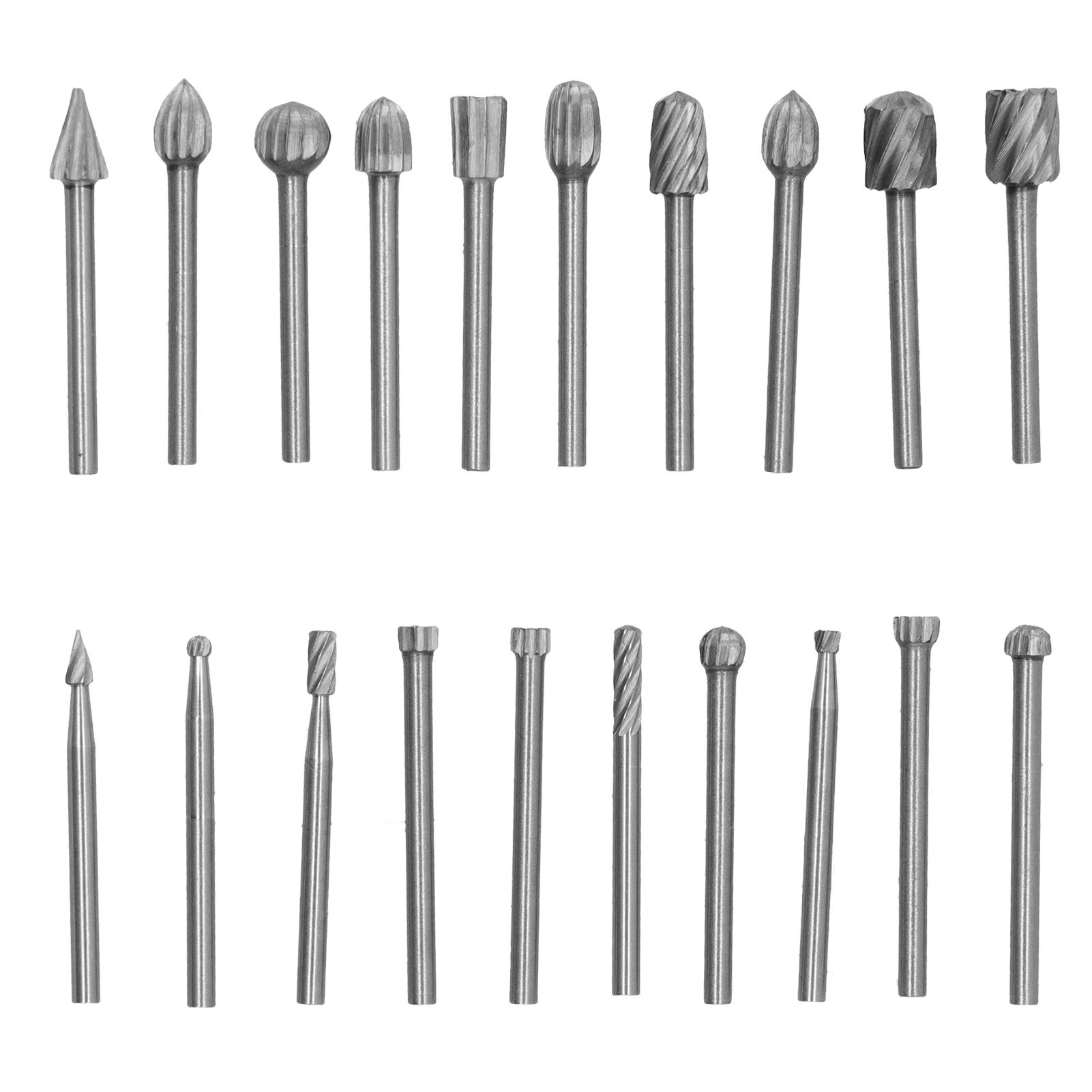 20Pcs High Speed Steel Rotary File DIY Grinding Head Set Accessory for Woodworking - Image 4