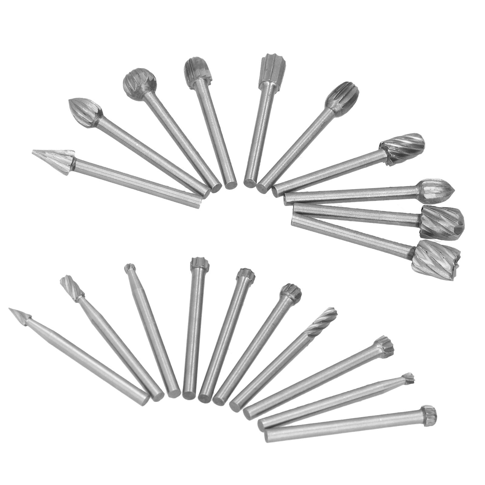 20Pcs High Speed Steel Rotary File DIY Grinding Head Set Accessory for Woodworking - Image 5