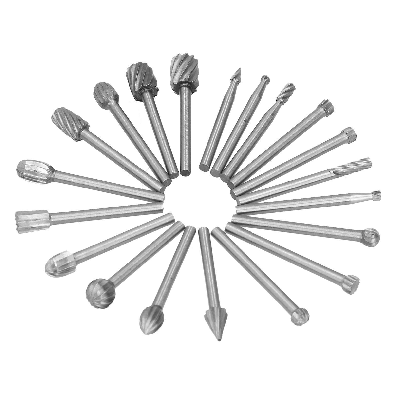 20Pcs High Speed Steel Rotary File DIY Grinding Head Set Accessory for Woodworking - Image 8