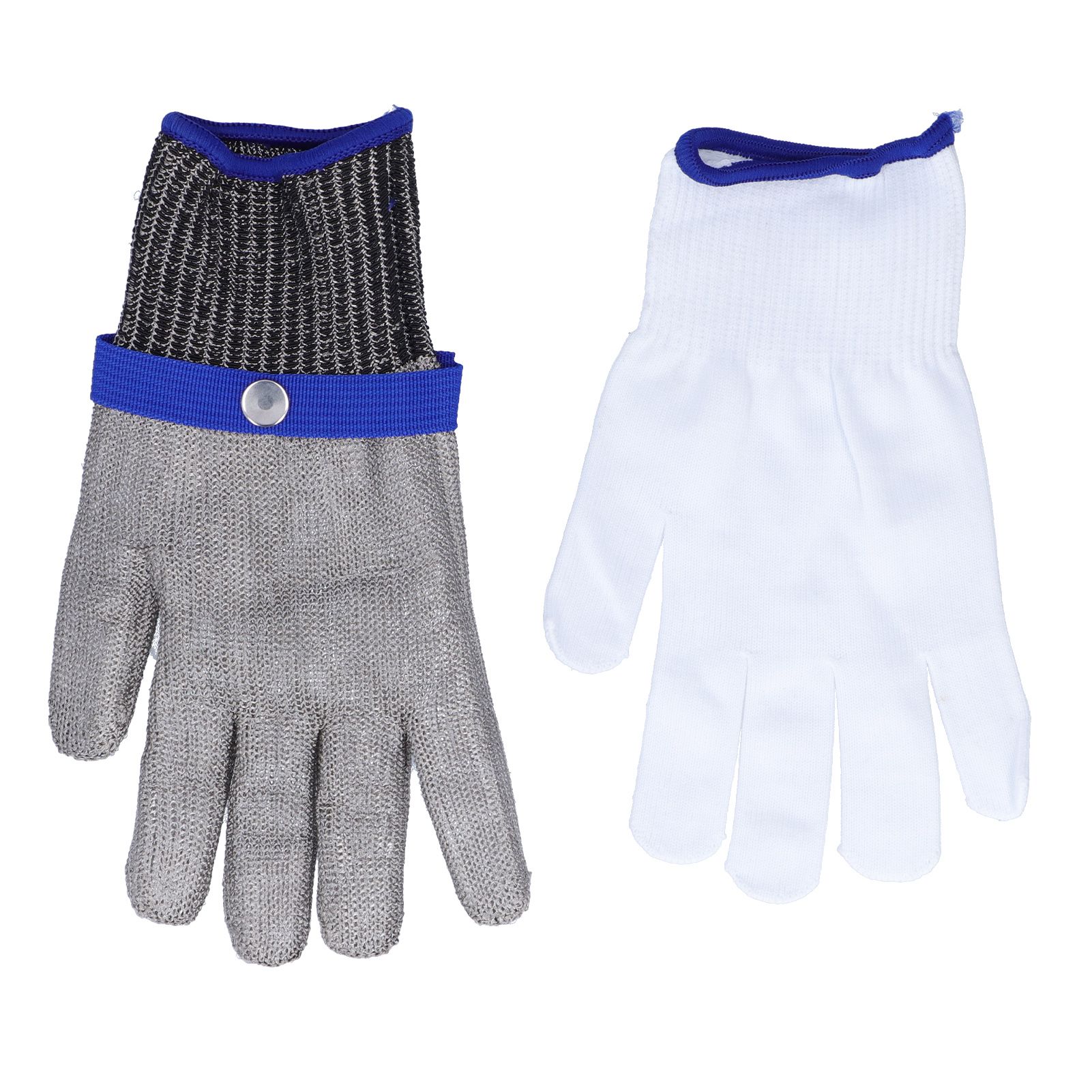 Cut Resistant Work Gloves Stainless Steel Wire Level 5 Protection Woven Adjustable Durable Safety Gloves - Image 2