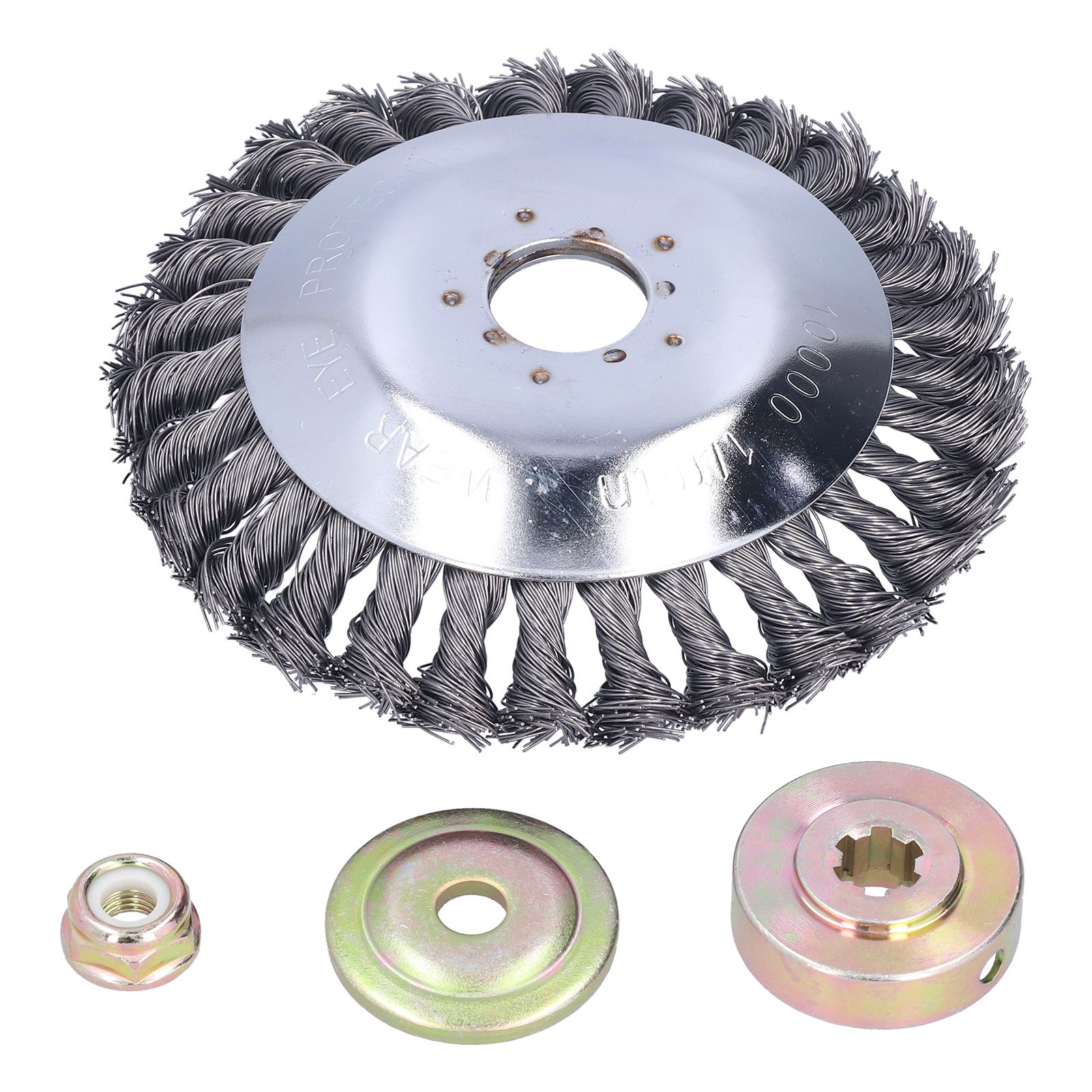 6in Steel Wire Trimmer Head Handheld Lawn Mower Cutting Head Replacement with Protective Cover - Image 1