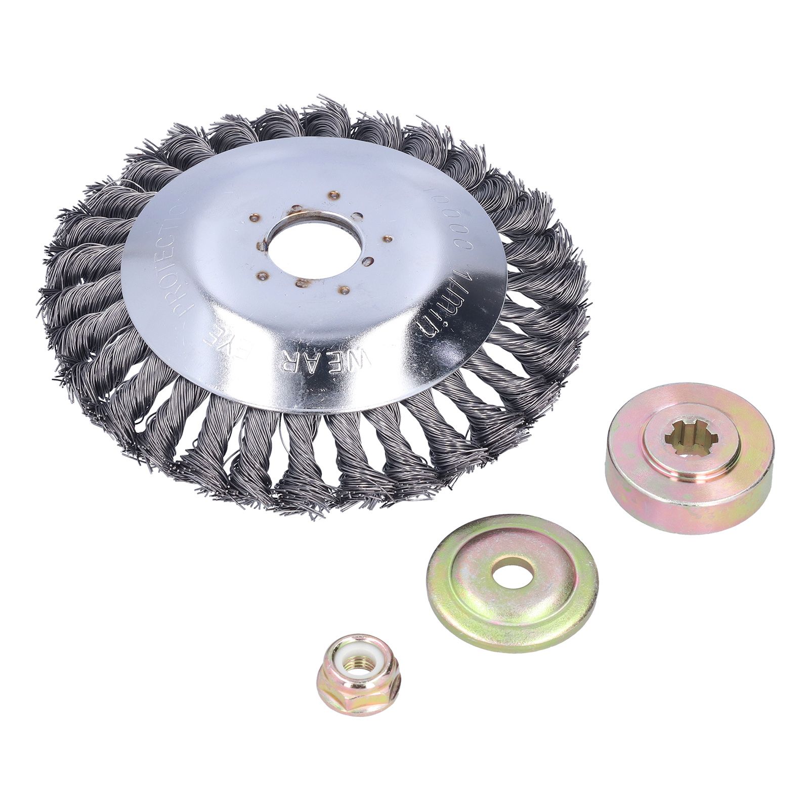 6in Steel Wire Trimmer Head Handheld Lawn Mower Cutting Head Replacement with Protective Cover - Image 3
