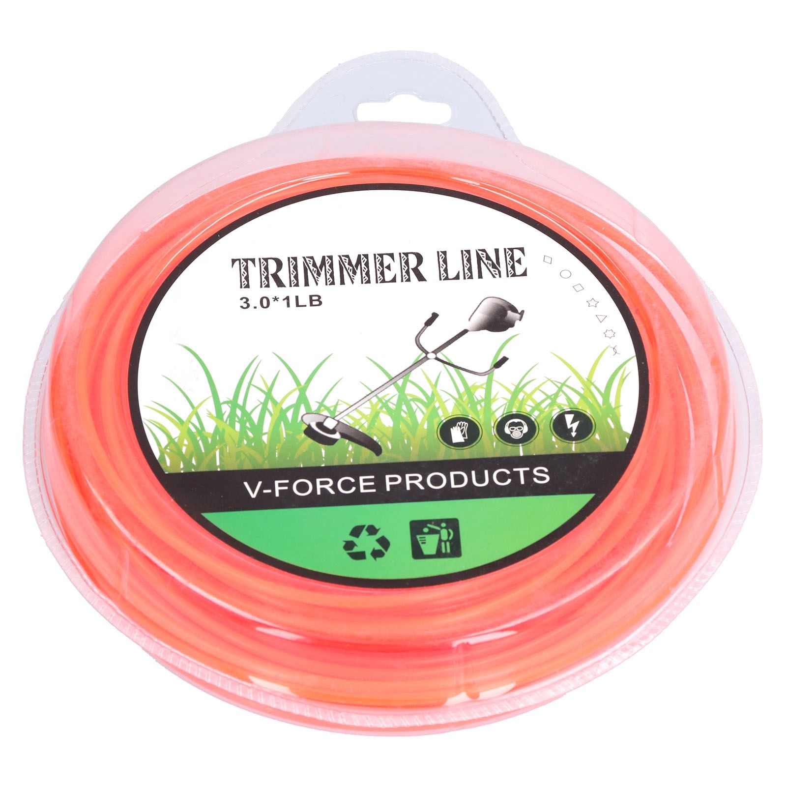 String Trimmer Replacement Line High Flexibility Easily Install Use Wear Resistant Mowing Nylon Trimmer Rope for MowersRed 3.0 Circle - Image 1